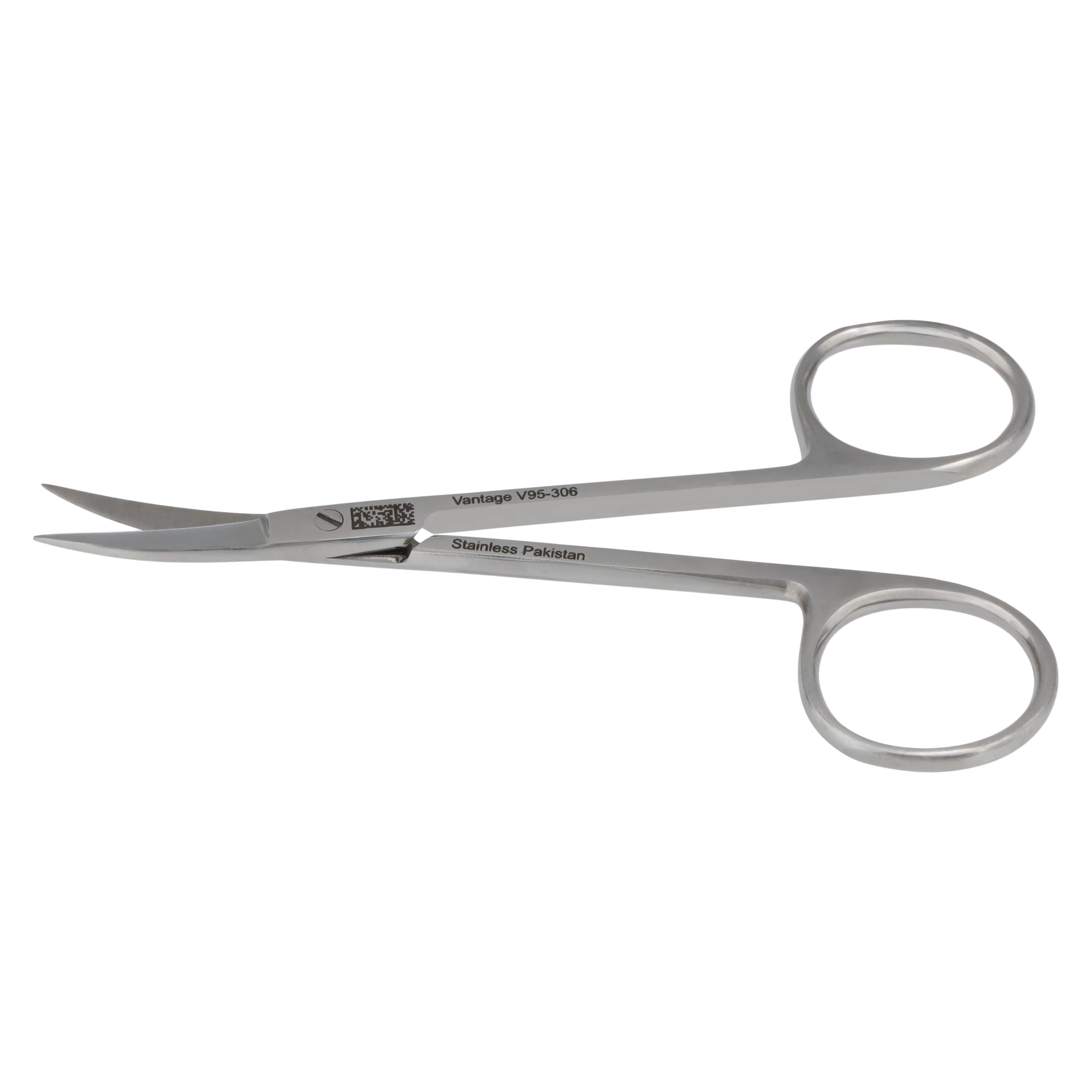 Miltex Vantage Iris Scissors, Curved, 4-1/8" (105mm), Stainless Steel, V95-306 thumbnail 2