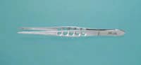 Miltex 5.5" Dressing Forceps with Lightweight Fenestrated Handle, Stainless Steel, Autoclavable - Miltex 5.5" Dressing Forceps with Lightweight Fenestrated Handle - Image 1