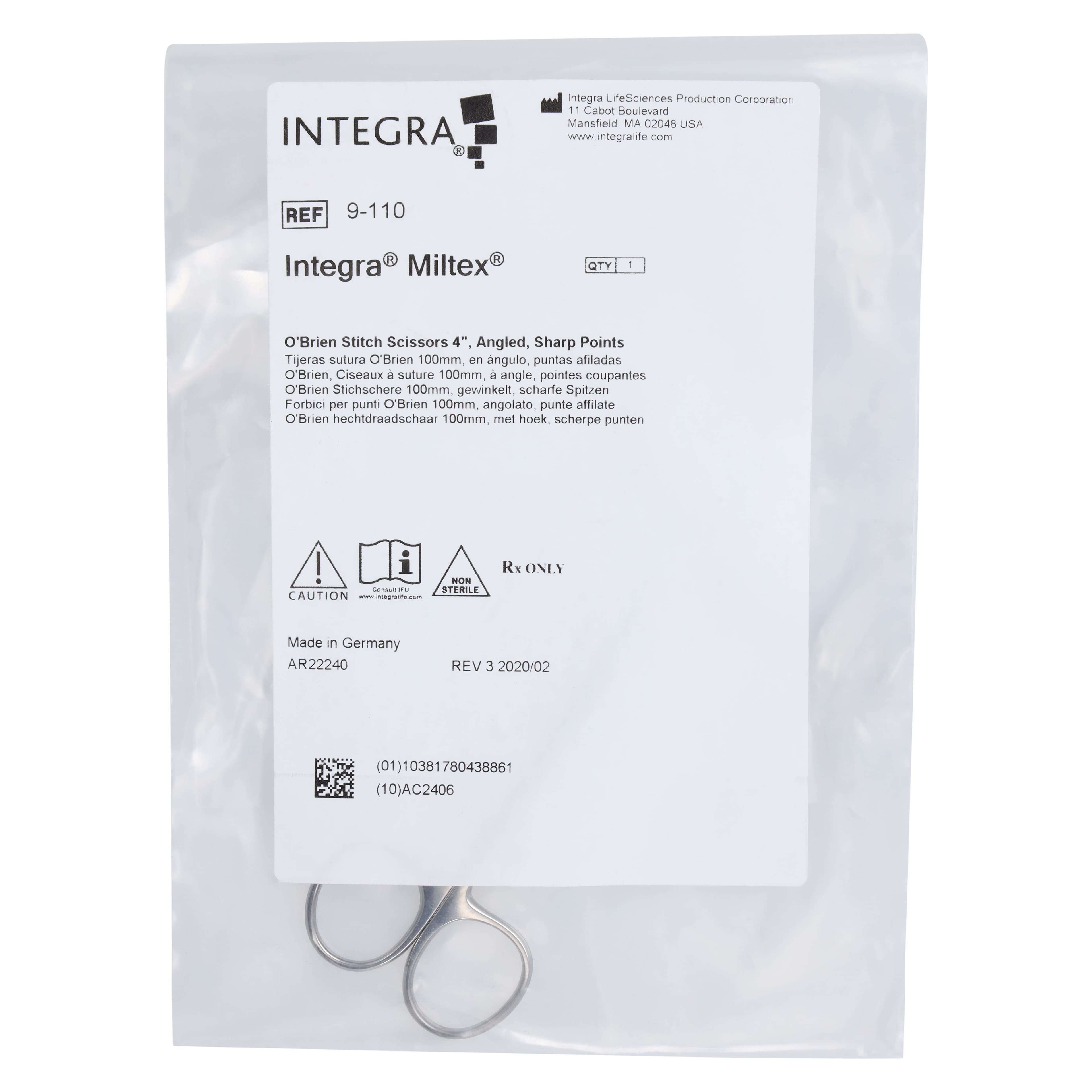 O'Brien Stitch Scissors, 3-3/4" Angled, Sharp Points, Stainless Steel, Each thumbnail 5