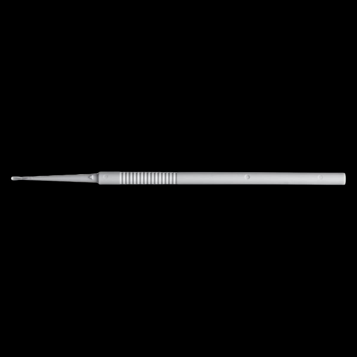 Miltex Disposable Ear Curette, Small Spoon Tip, Gray Plastic, Non-Sterile, 50/Box - Ear Curette Disposable - Image 1