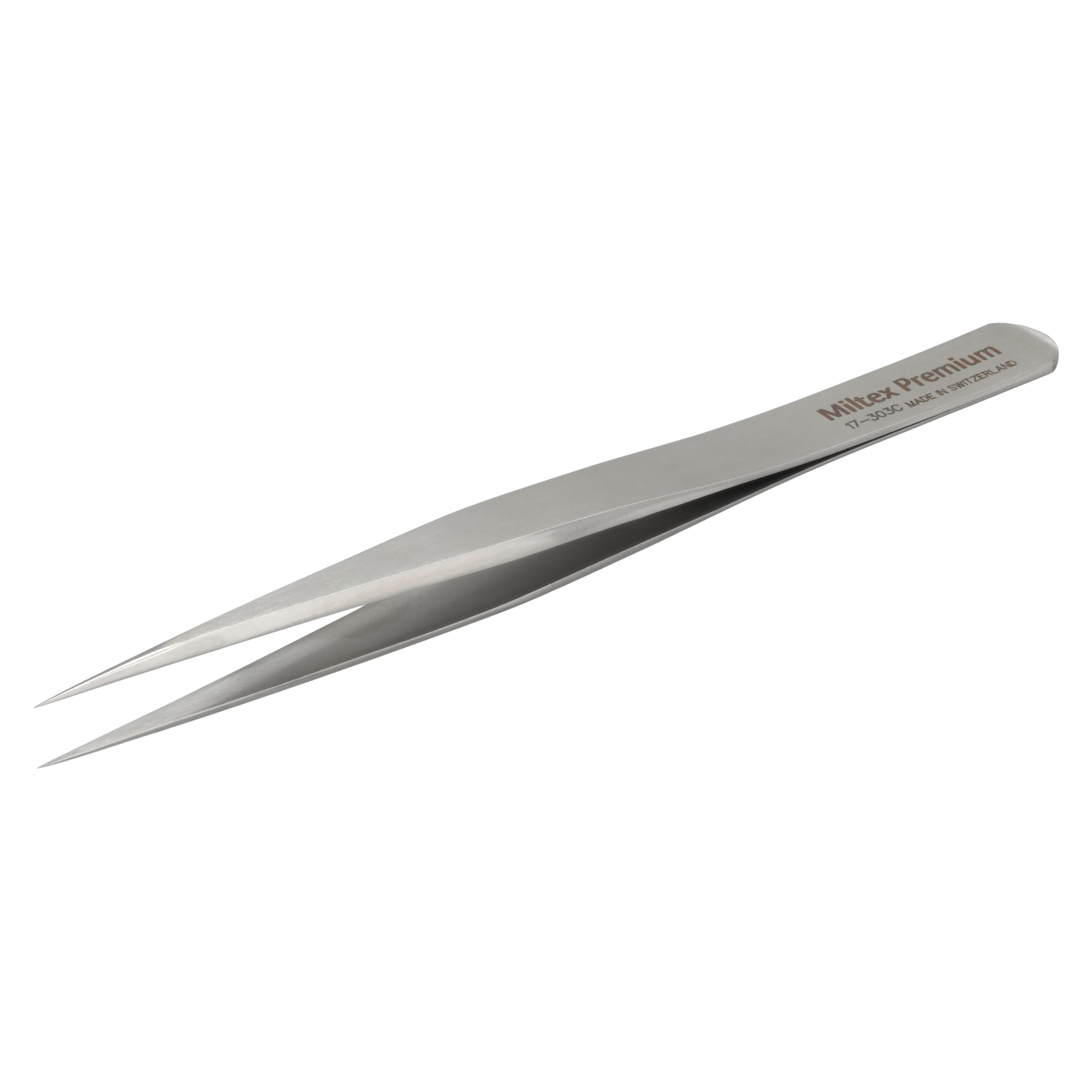 Miltex #3C Swiss Jeweler Forceps, Straight Flat, 4-3/8" (111 mm), Stainless Steel, Non-Magnetic, Autoclavable thumbnail 4