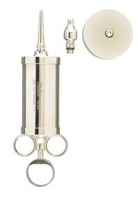 Miltex-Integra Ear Syringe with Shield, Chrome Plated Brass, Each - Ear Syringe w/Shield - Image 1