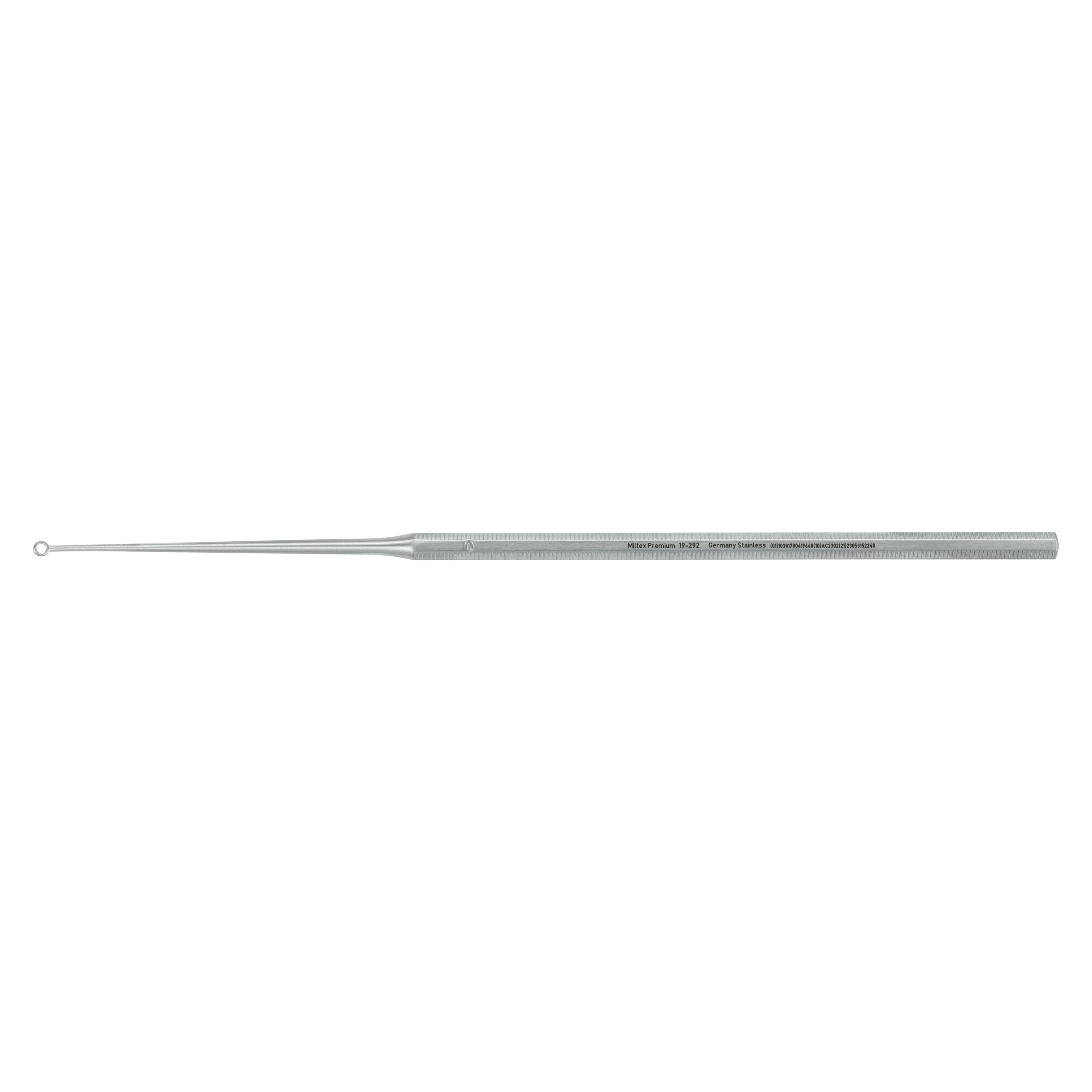 Miltex-Integra Buck Ear Curette, Blunt Angled, Size 0, 6-1/2" Stainless Steel, Each thumbnail 2