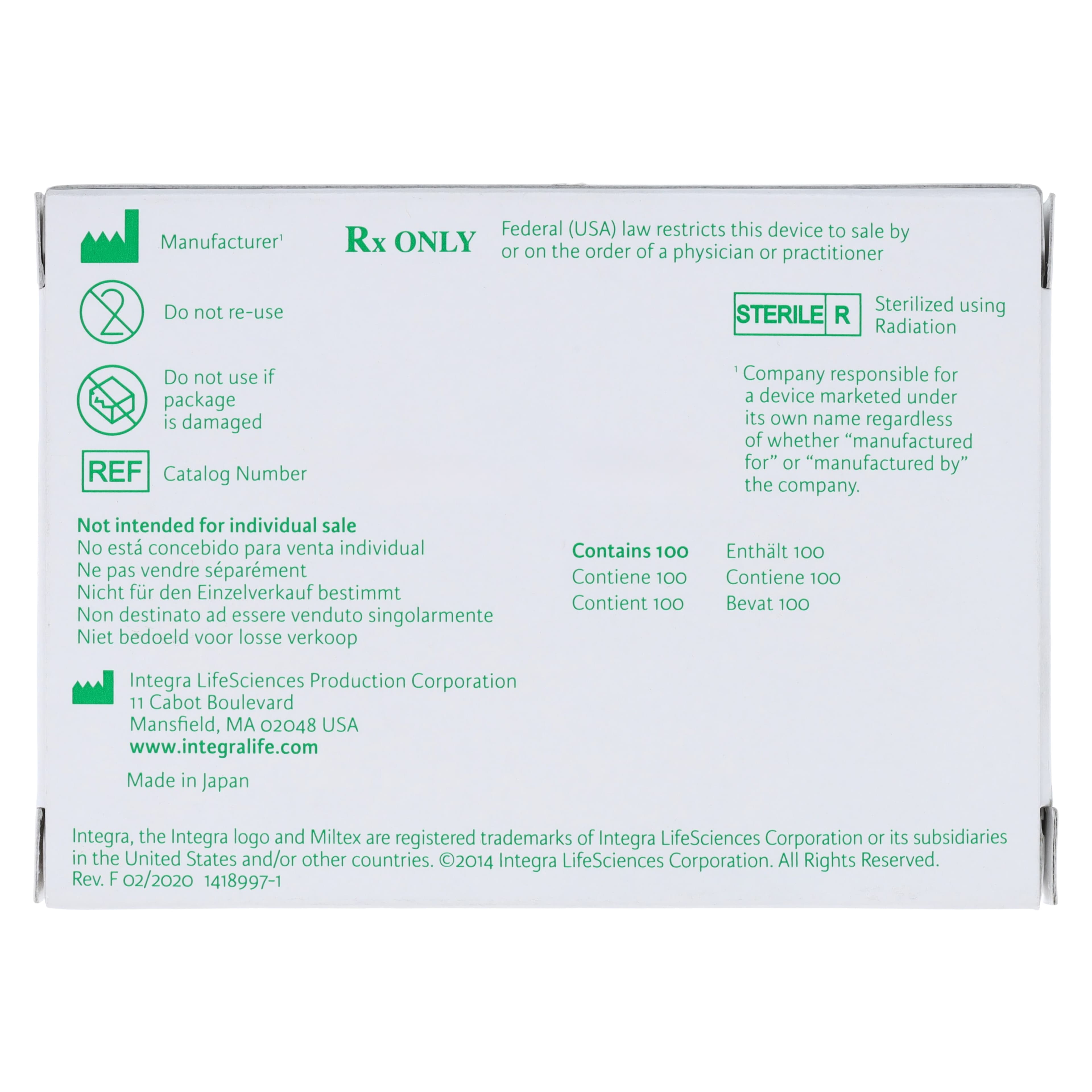 Miltex #11 Stainless Steel Sterile Surgical Blades, Individually Wrapped, 100/Box, 4-311 thumbnail 5