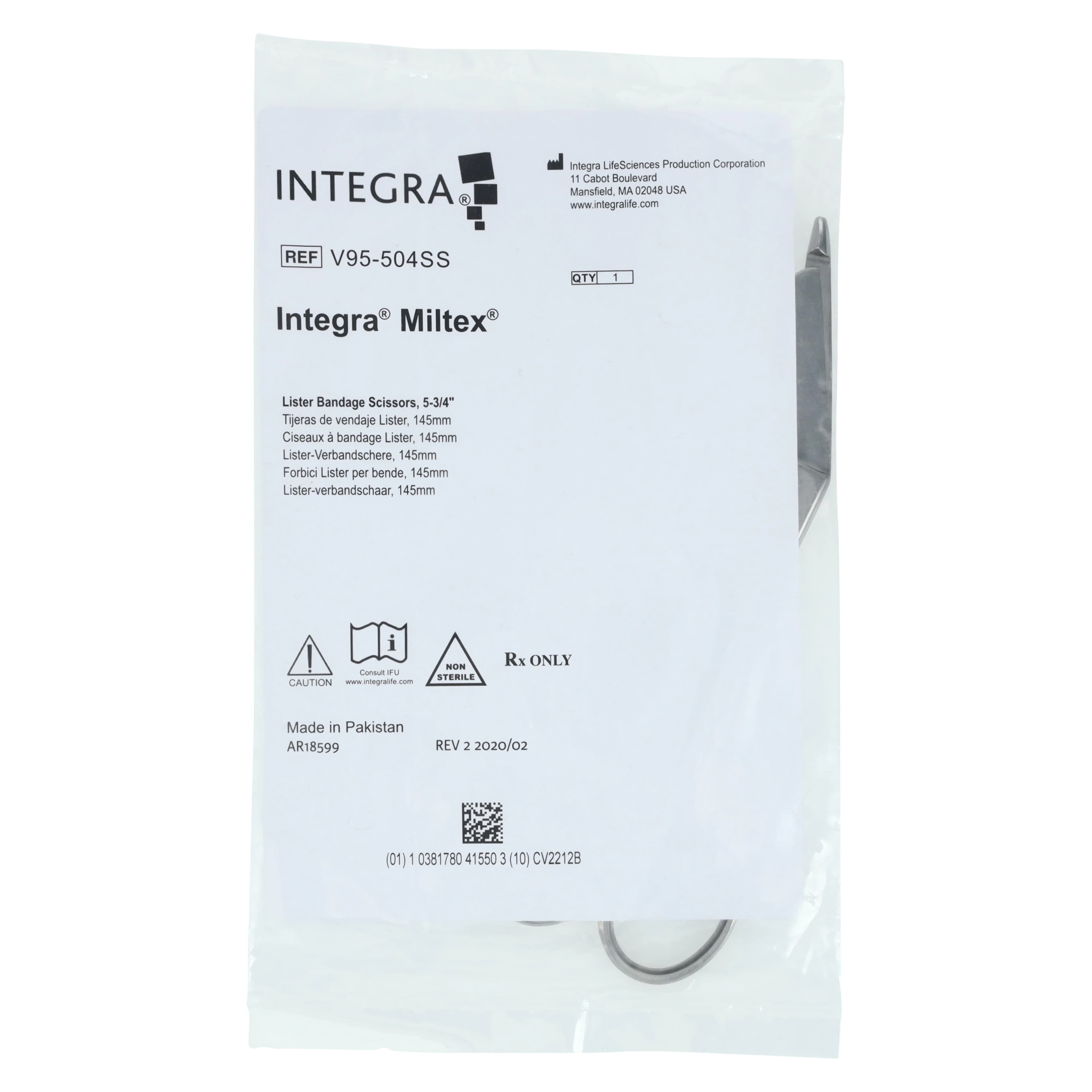 Vantage Lister Bandage Scissors, 5.5" (14 cm), Stainless Steel, Each thumbnail 5