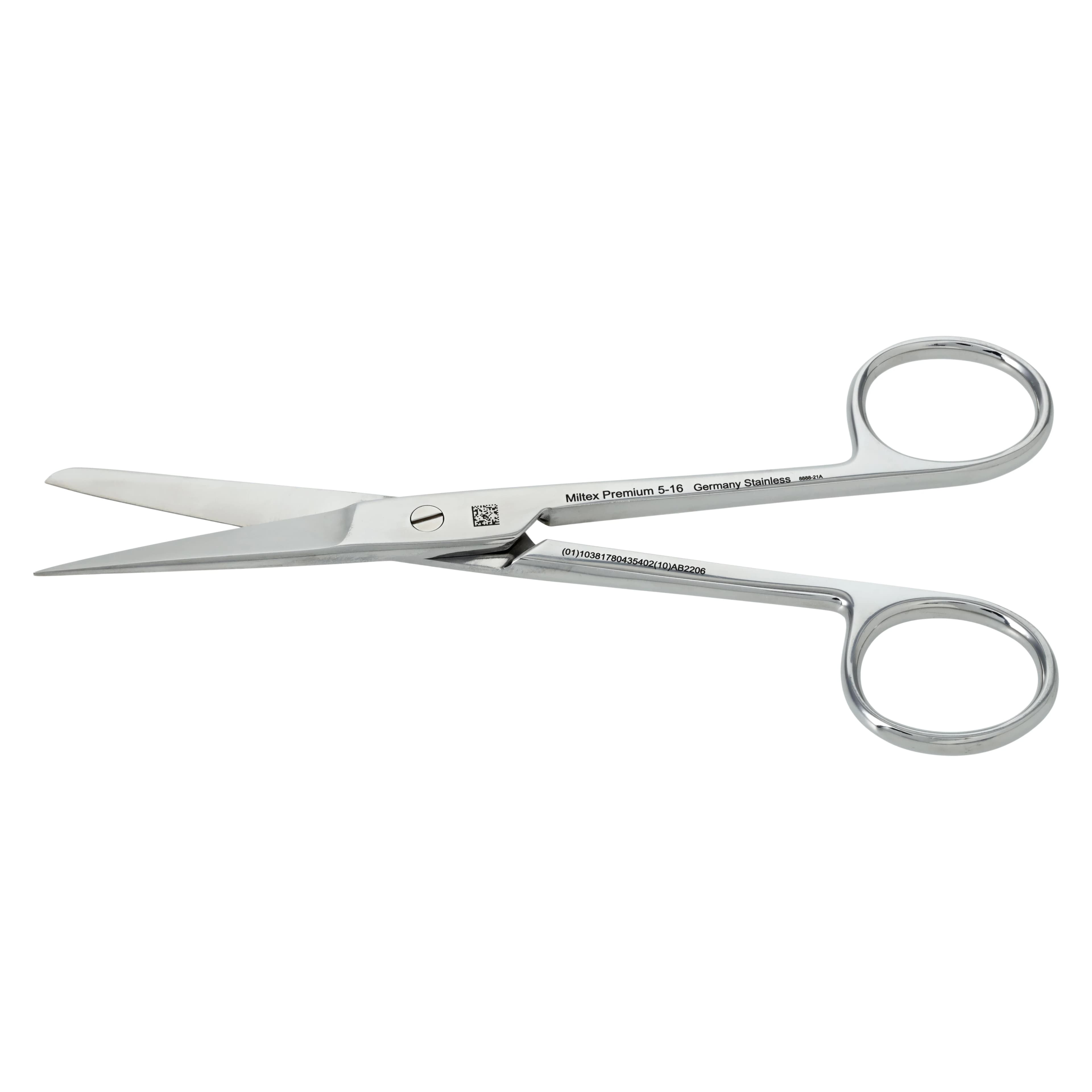 Miltex Operating Scissors, Straight, 5.5", Standard Pattern, Sharp-Blunt Points, Stainless Steel, Autoclavable, Reusable, Each thumbnail 2
