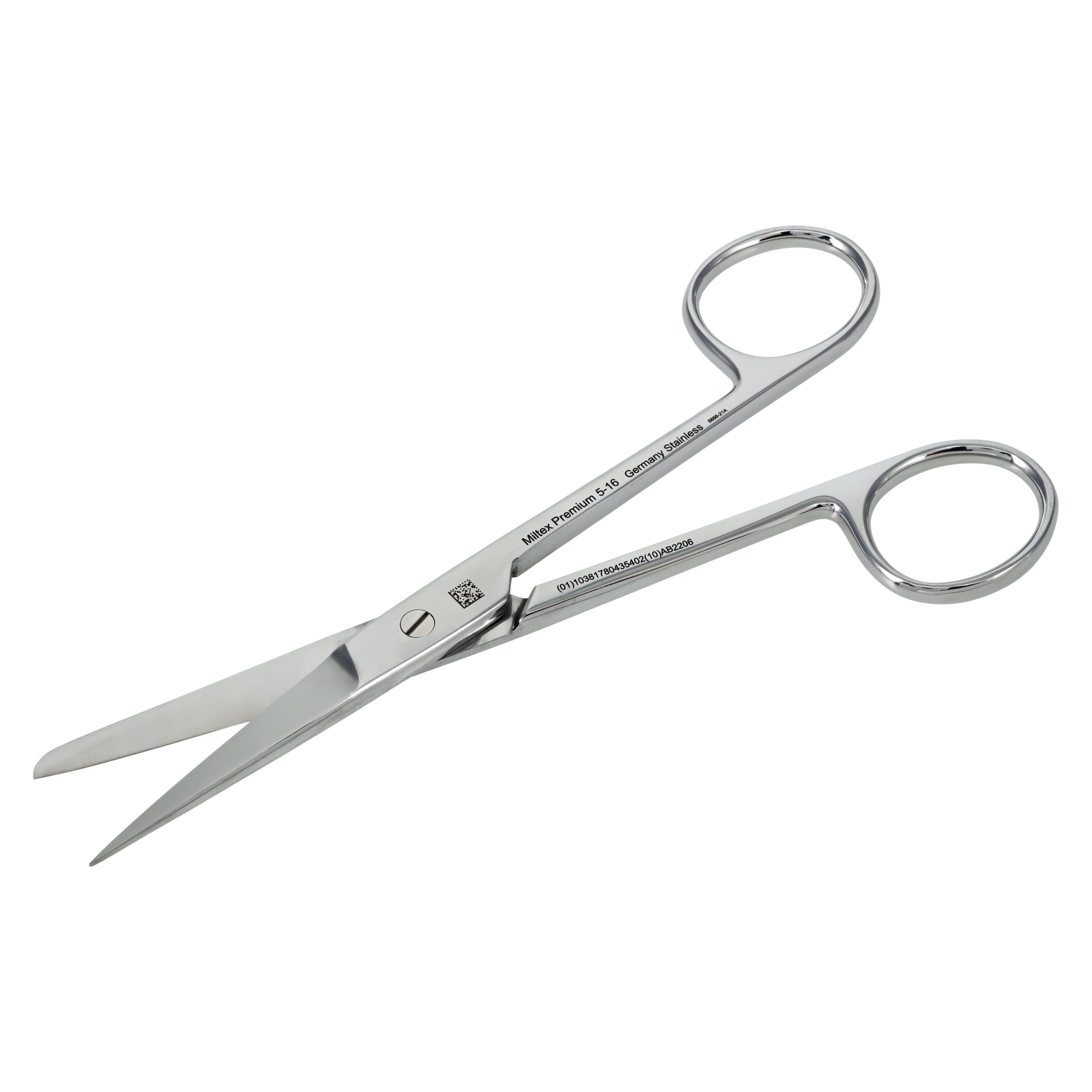 Miltex Operating Scissors, Straight, 5.5", Standard Pattern, Sharp-Blunt Points, Stainless Steel, Autoclavable, Reusable, Each thumbnail 4