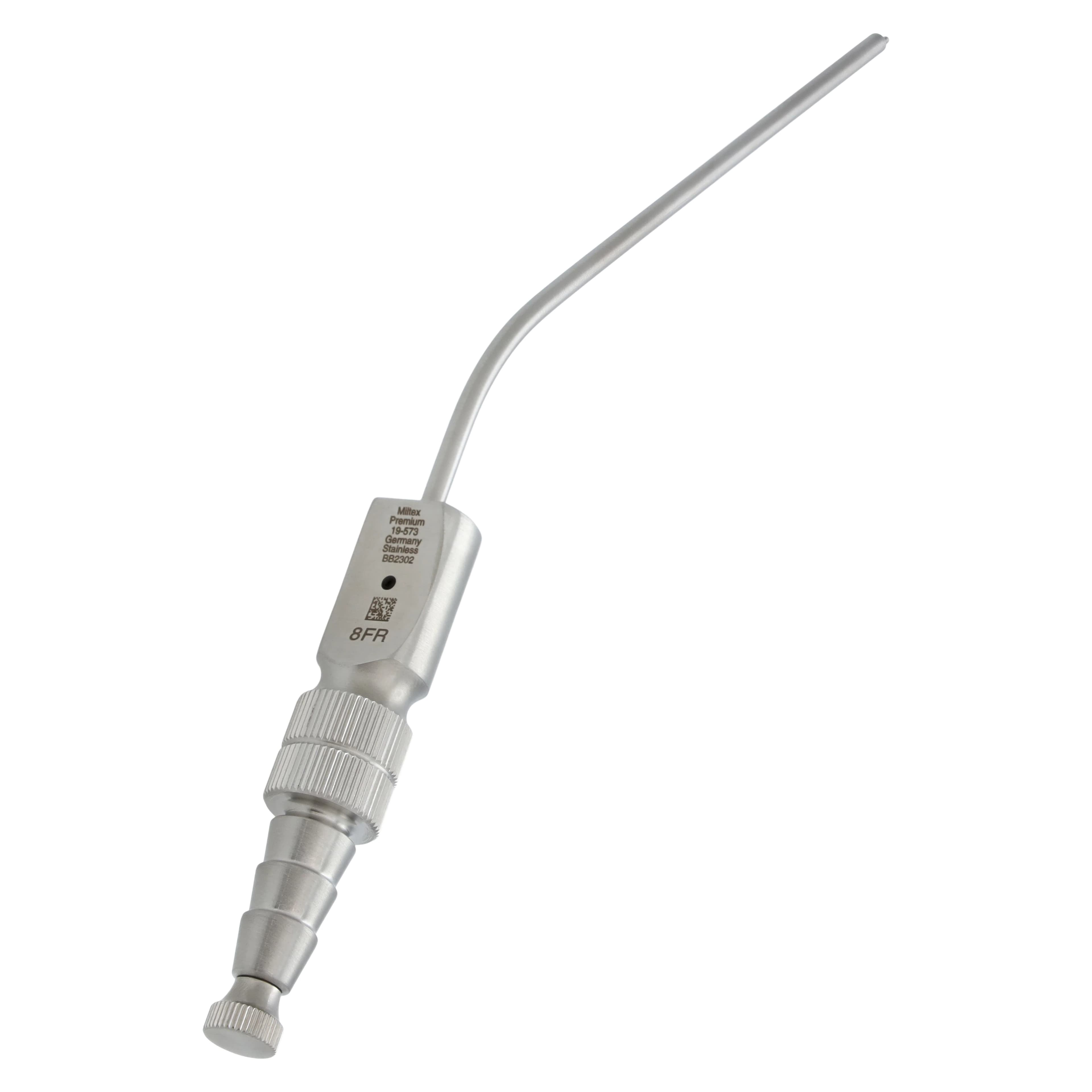 Integra Miltex Frazier Suction Tube 8FR, 145° Angle, Stainless Steel, 187.5mm, Autoclavable, 19-573 thumbnail 5