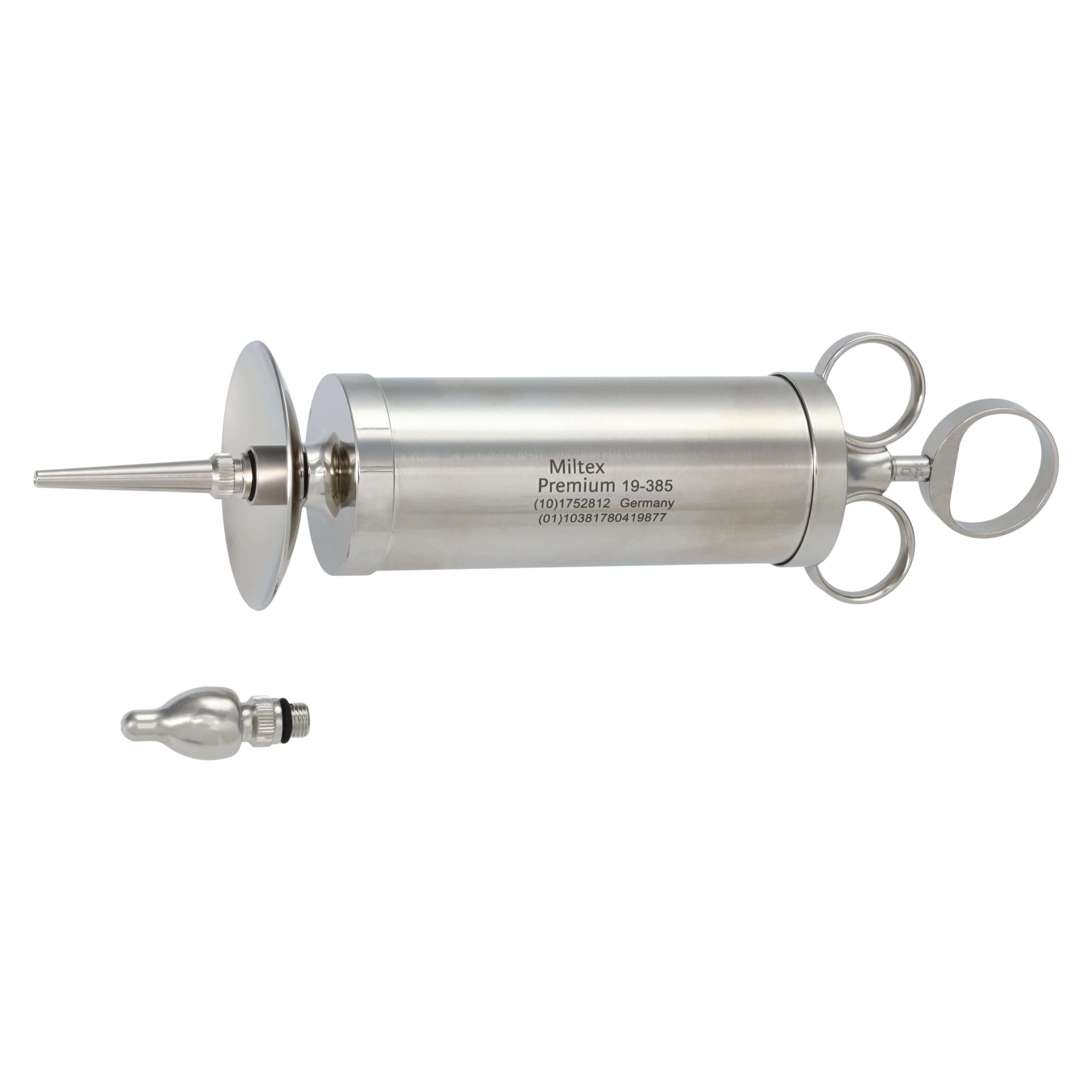 Miltex-Integra Ear Syringe with Shield, 4 oz, Chrome Plated Brass, Autoclavable, Reusable thumbnail 2