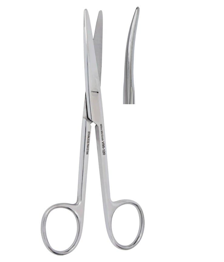 Vantage Mayo Dissecting Scissors, Curved, 5-1/2" Stainless Steel, Each - Scissor Mayo Dissect Curved - Image 1