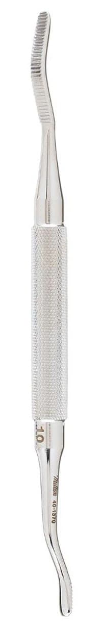 Miltex #10 Bone File, Double-Ended, Plain Serrations, 7" (175mm) - 10 Bone File De - Image 1