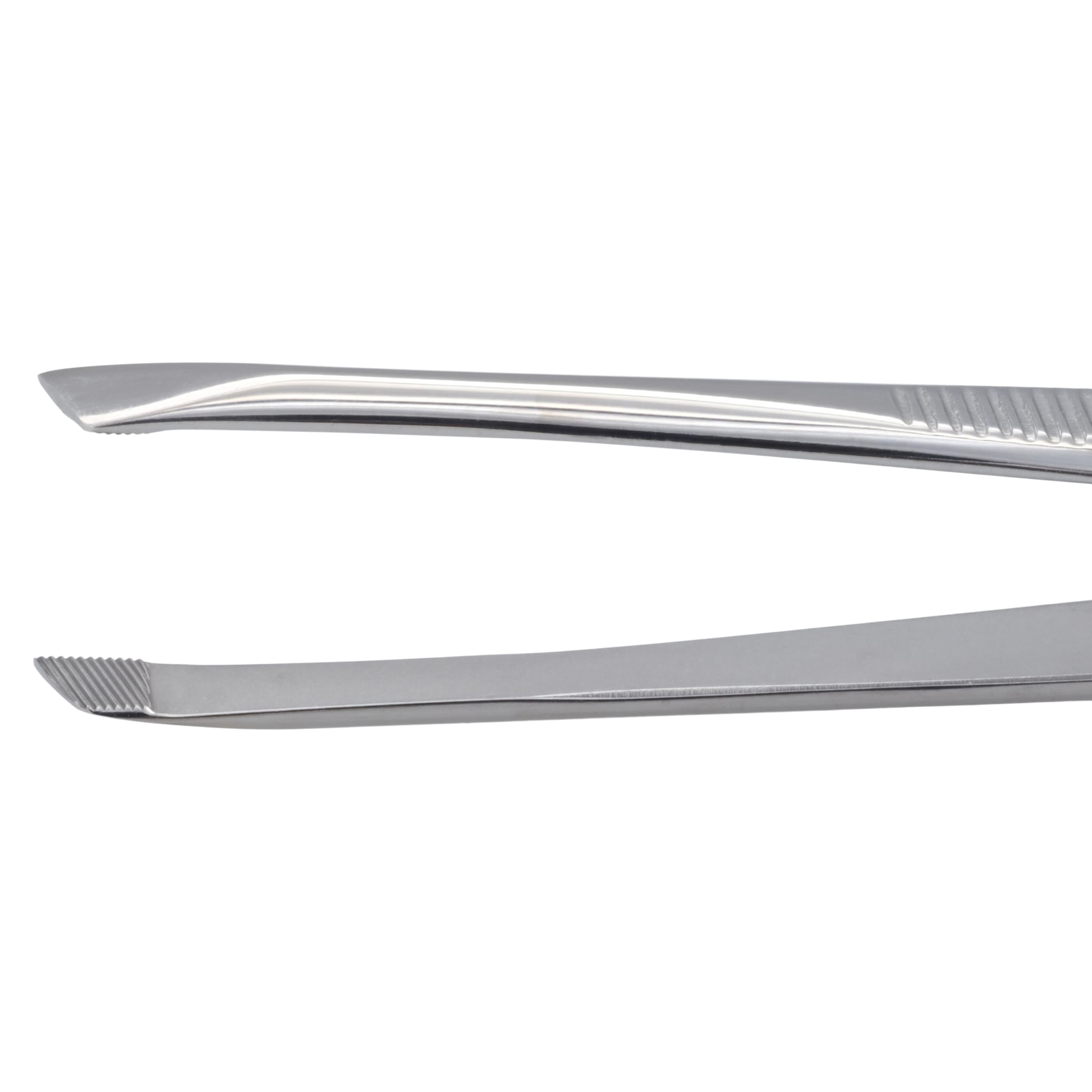 Miltex Bergh Cilia Forceps, 3.5" (3-1/2"), 5 mm Wide Diagonal Jaws with Horizontal Serrations, Stainless Steel, Autoclavable thumbnail 3