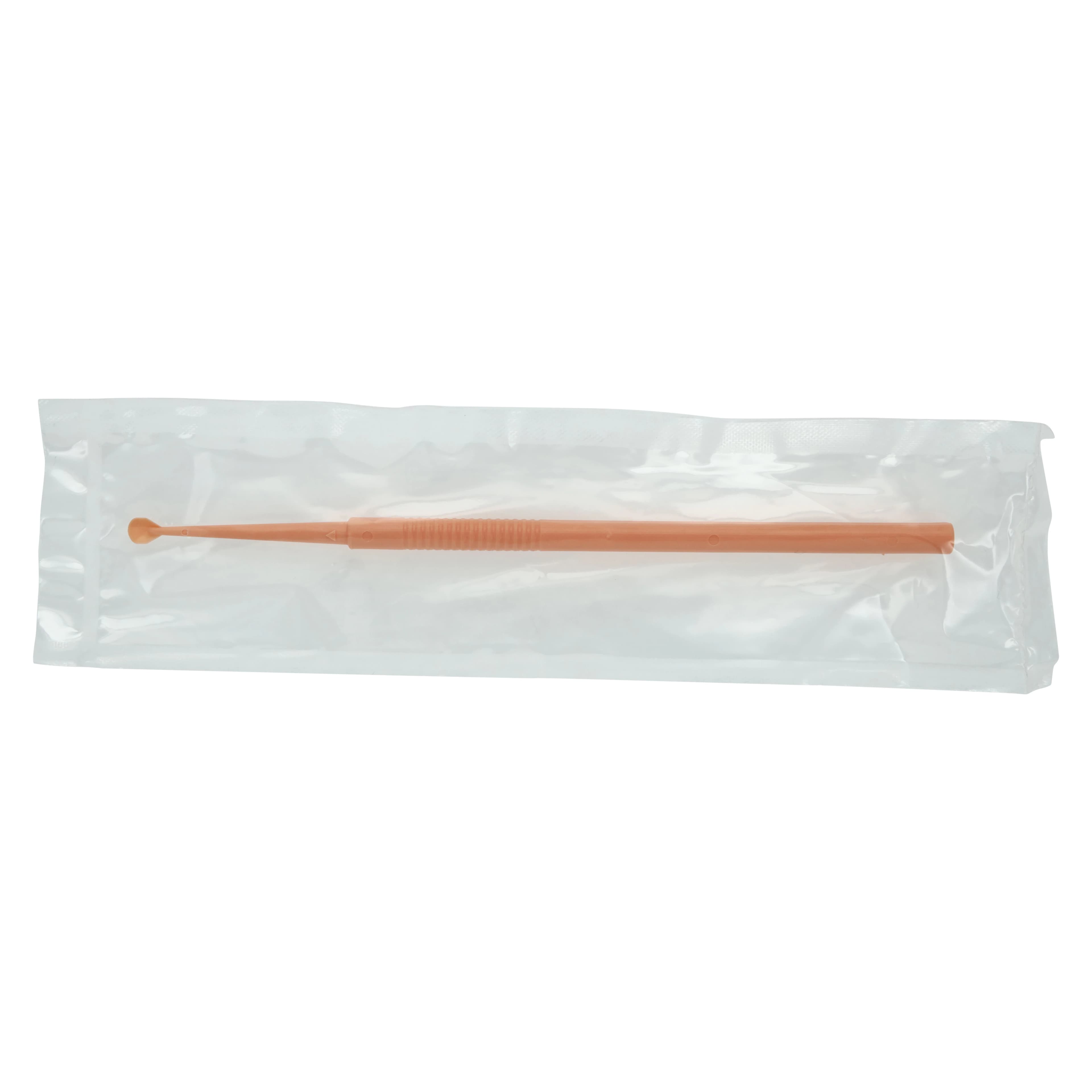 Ear Curette, Large Spoon Tip, Peach Plastic, Non-Sterile, Disposable, 50/Box - Ear Curette Disposable - Image 1