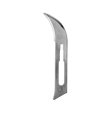 Hu-Friedy #12B Sterile Stainless Steel Surgical Scalpel Blade, Box of 100, 40-812B - Surgical Blades Stainless Steel 12B (100) - Image 1