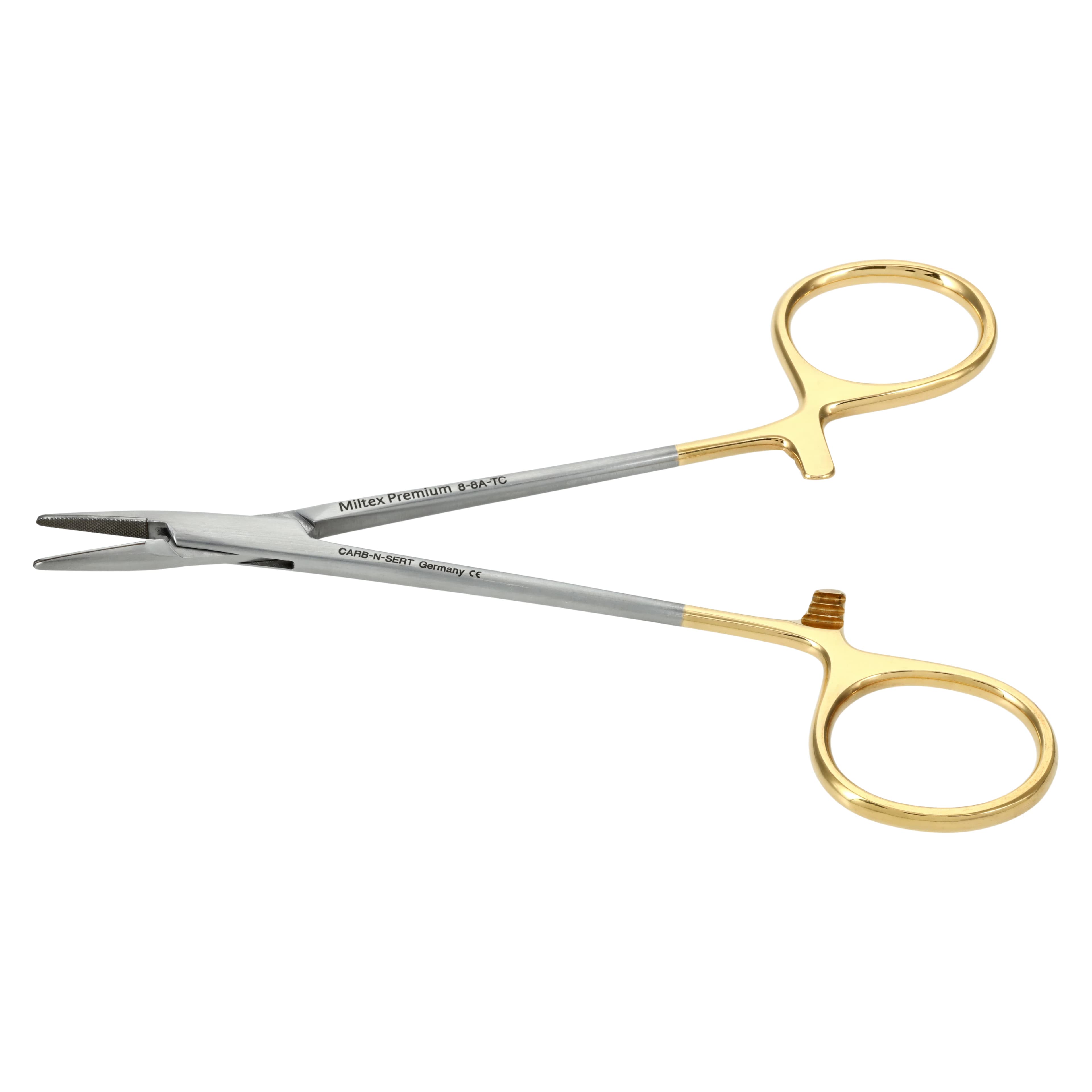 Halsey 5" Serrated Needle Holder, Tungsten Carbide, Carb-N-Sert - Halsey 5" Serrated Jaws - Image 1