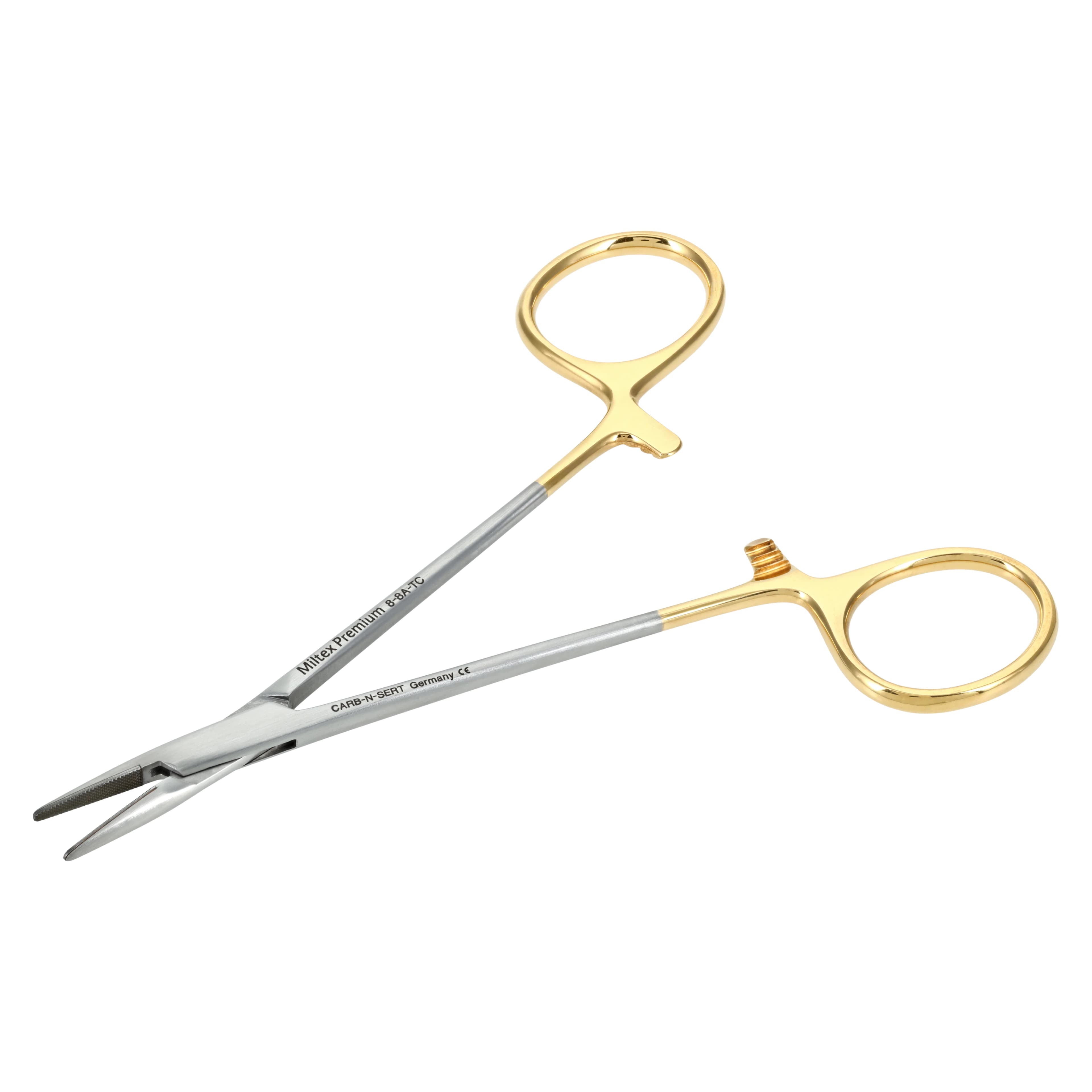 Halsey 5" Serrated Needle Holder, Tungsten Carbide, Carb-N-Sert thumbnail 4