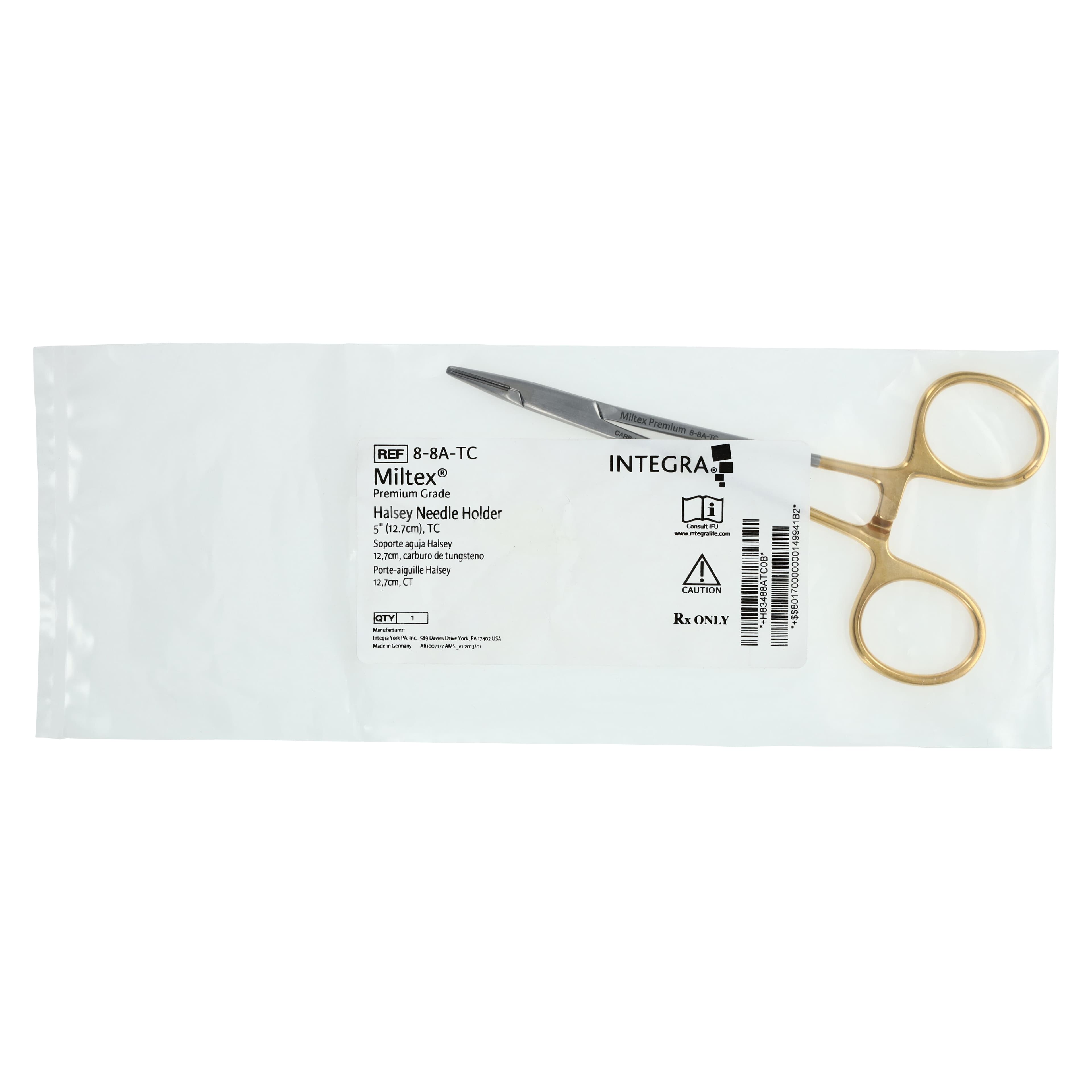 Halsey 5" Serrated Needle Holder, Tungsten Carbide, Carb-N-Sert thumbnail 5