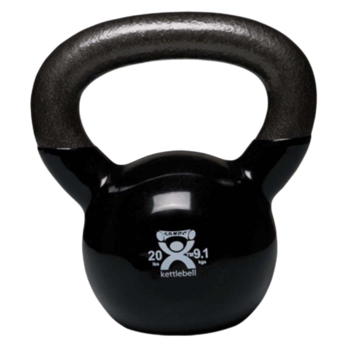 CanDo Kettlebell, 20 lb, Vinyl Coated, Black - Cando Kettlebell 20lb Vinyl - Image 1