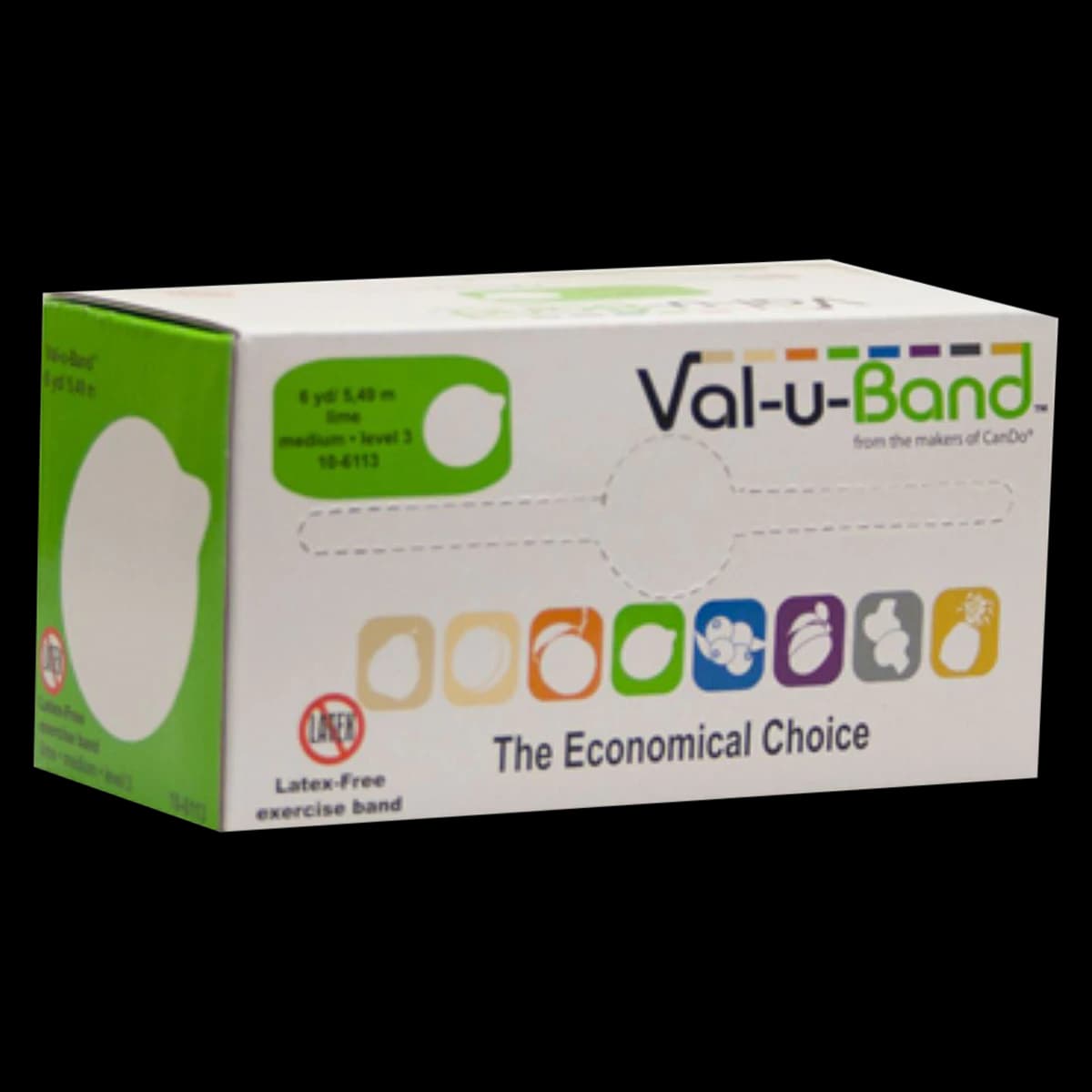Val-u-Band Exercise Band, Lime, Level 3, 6 yd x 5 in - ValuBand LF Lime - Image 1
