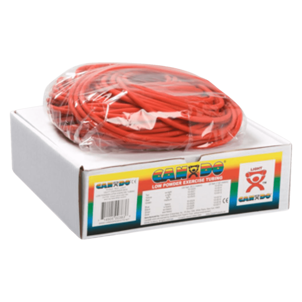 CanDo Exercise Tubing, Red (Light Resistance), 100 ft Roll - Exercise Tube Can-Do Red - Image 1