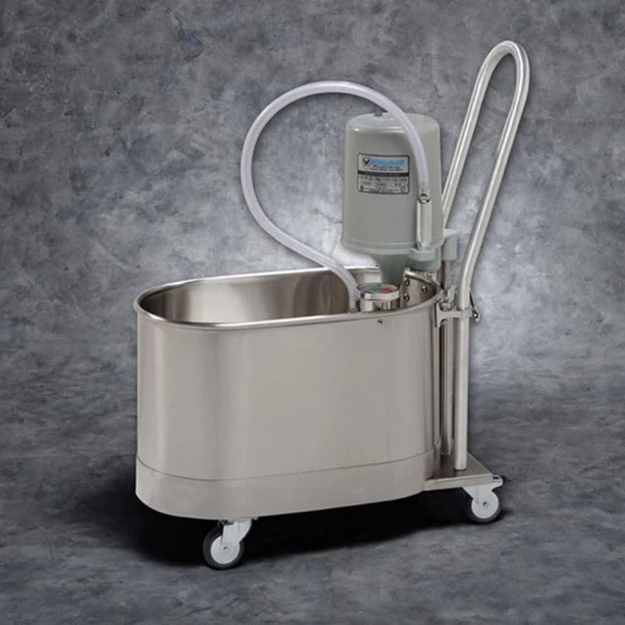 Whitehall Mfg Co Whirlpool JO90 Mobile Hydrotherapy Whirlpool, Stainless Steel with Handle - Whirlpool JO90 Mobile w/Handle - Image 1