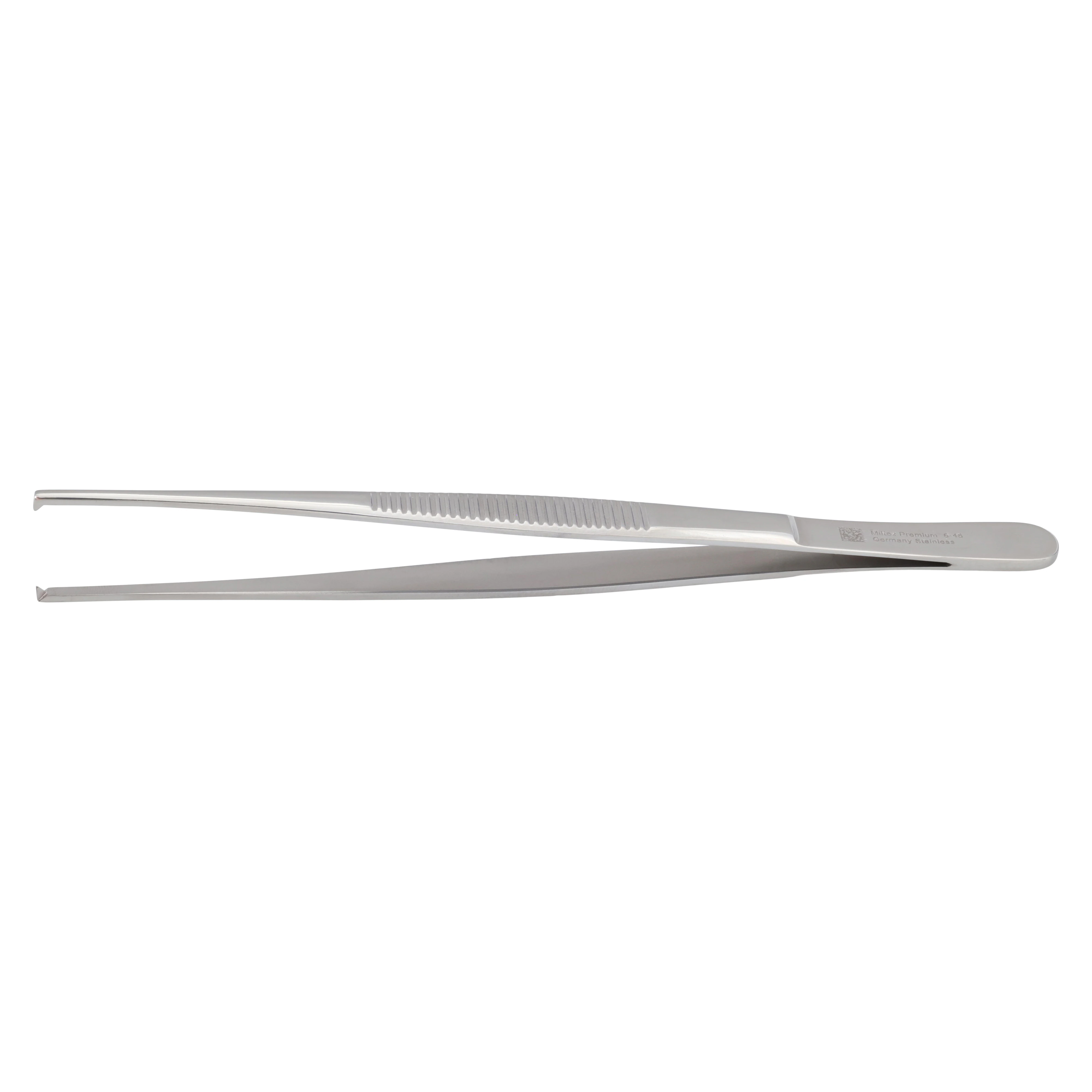 Miltex-Integra Tissue Forceps, 1x2 Teeth, 6", Straight, Stainless Steel, Serrated Handles thumbnail 2