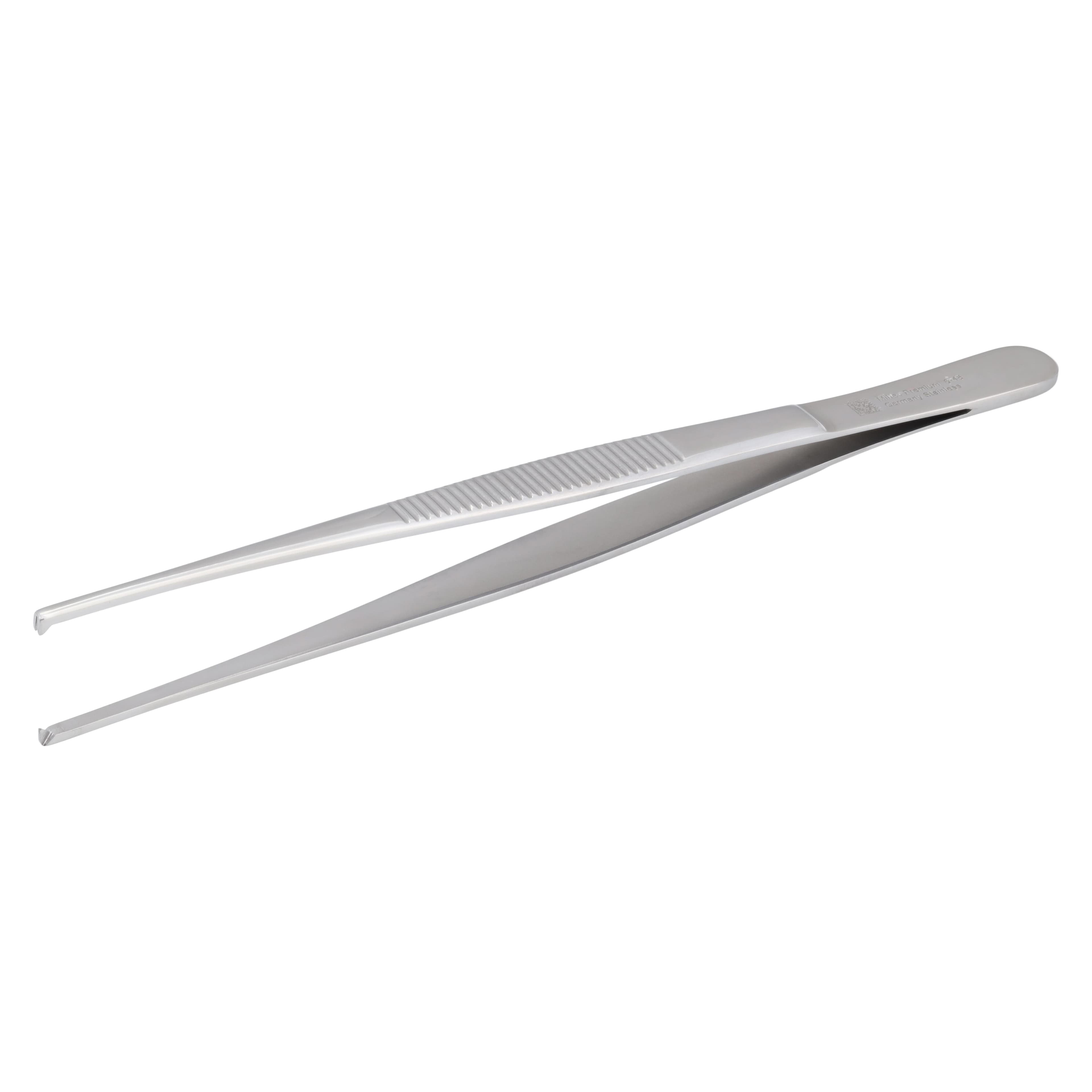 Miltex-Integra Tissue Forceps, 1x2 Teeth, 6", Straight, Stainless Steel, Serrated Handles thumbnail 4