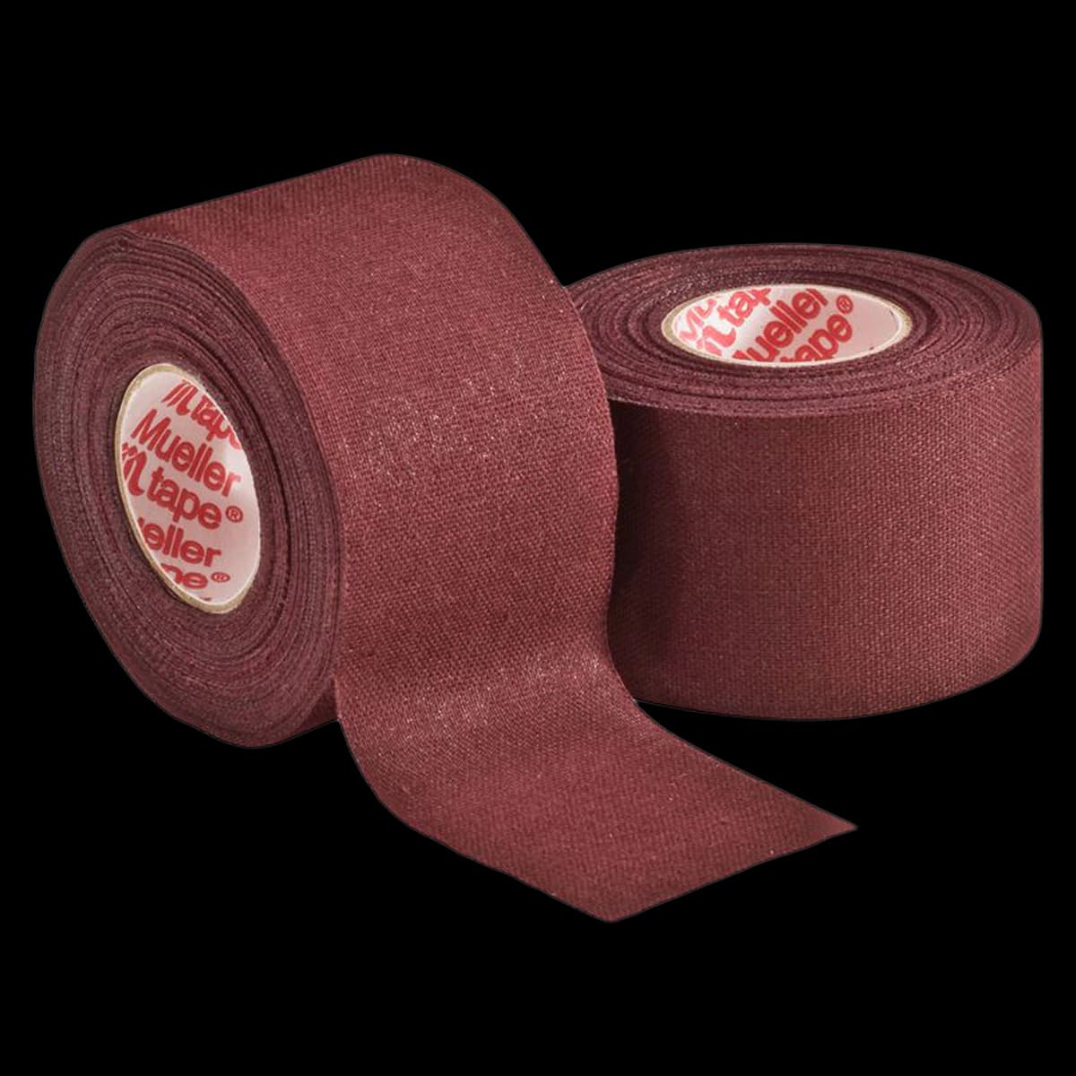 Mueller M-Tape Trainers Tape, Cotton/Zinc Oxide, 1.5" x 10 yd, Maroon, Non-Sterile, 32/Case - Tape M-Tape Maroon - Image 1