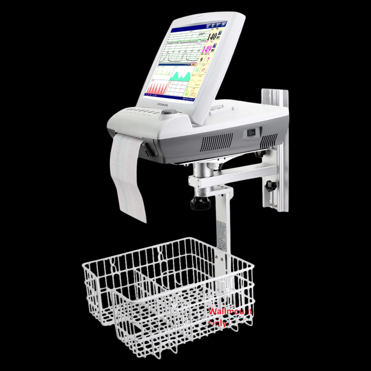 Edan Diagnostics Wall Mount with Basket for Fetal Monitor - Wall Mount w/Basket f/Fetal Mo - Image 1