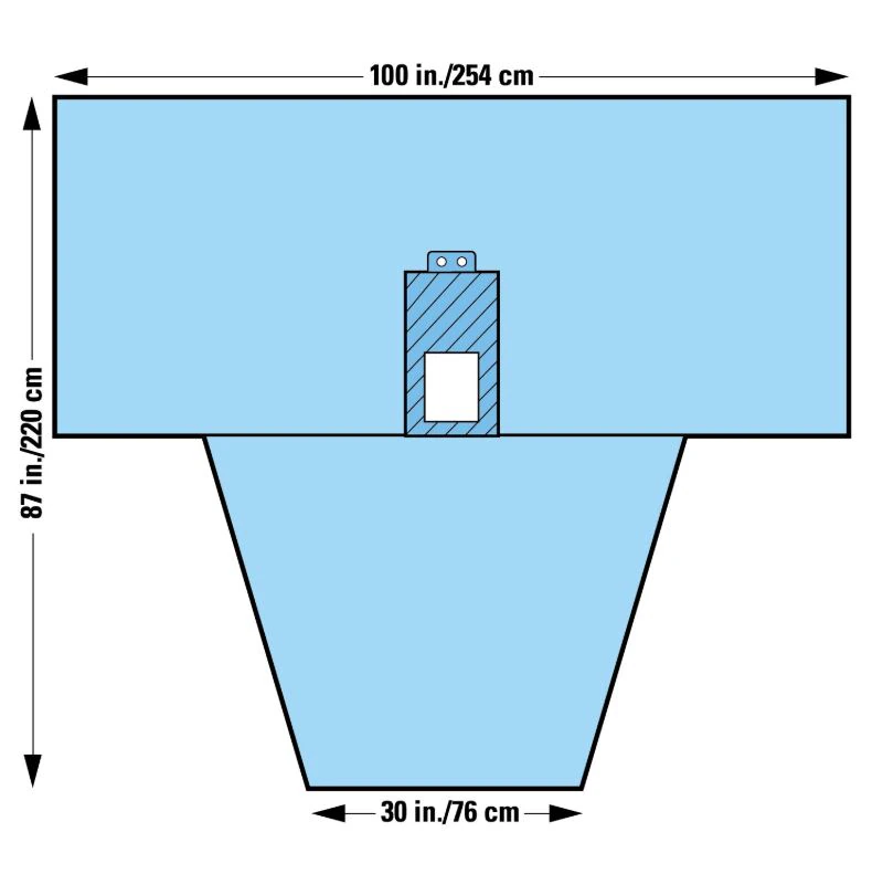 Halyard Lithotomy Sterile Surgical Drape, Fenestrated, 87" x 30" x 100" - Drape Lithotomy St 100X - Image 1