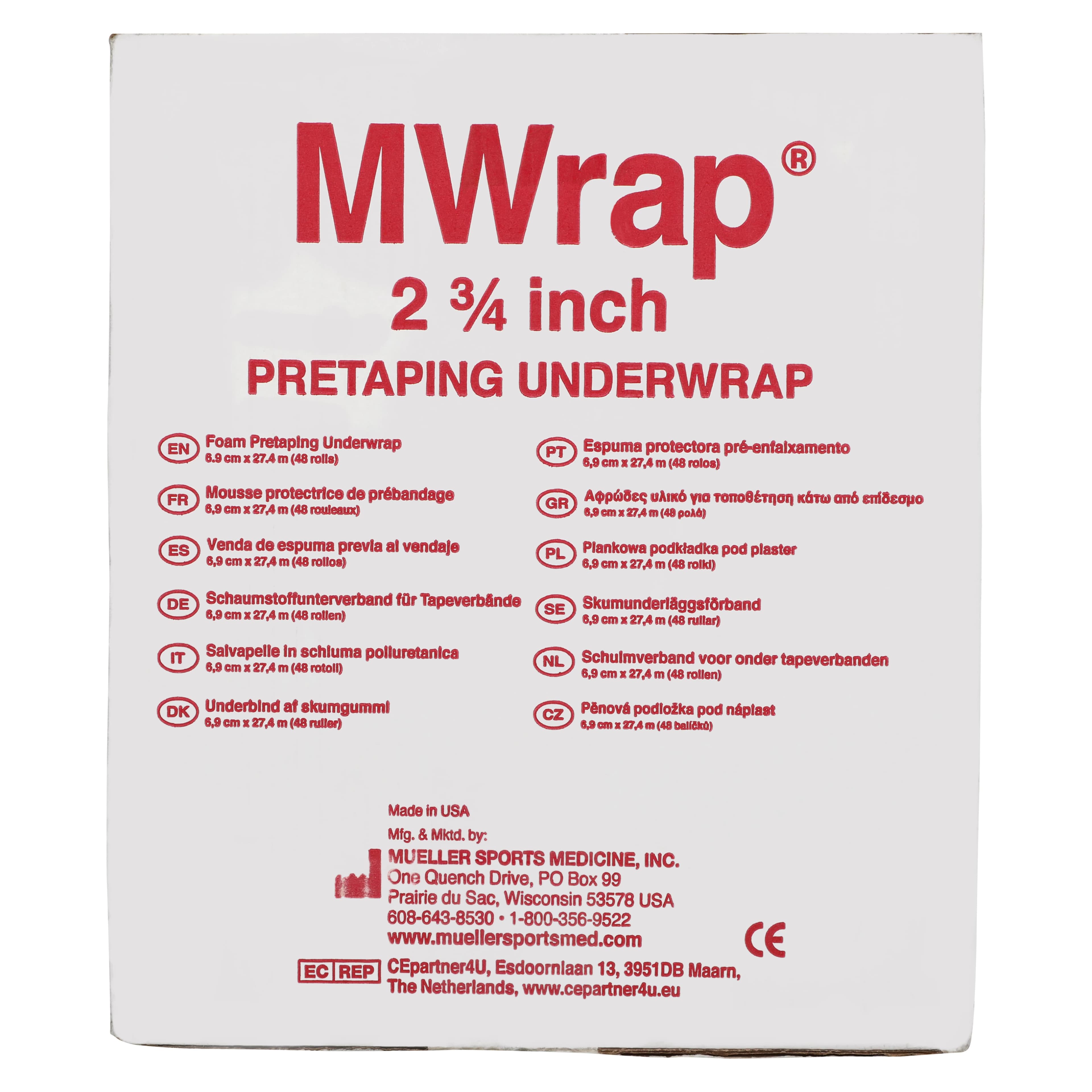 Mueller Sports Medicine M-Wrap Athletic Underwrap Foam, 2.75" x 30 yd, Gold, 48/Case thumbnail 4