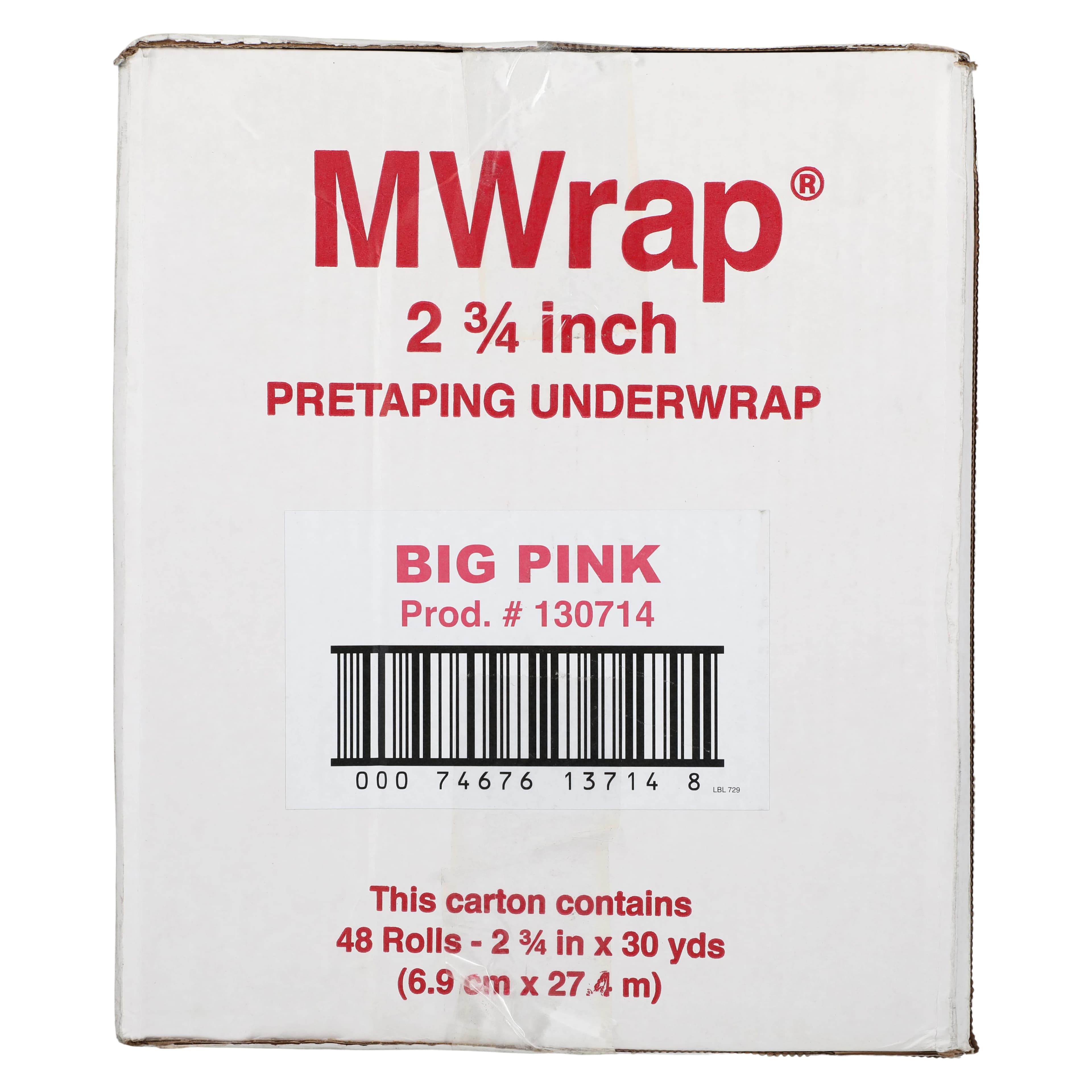 Mueller M-Wrap Athletic Underwrap Foam, Pink, 2.75" x 30 yd, 48 Rolls/Case thumbnail 3