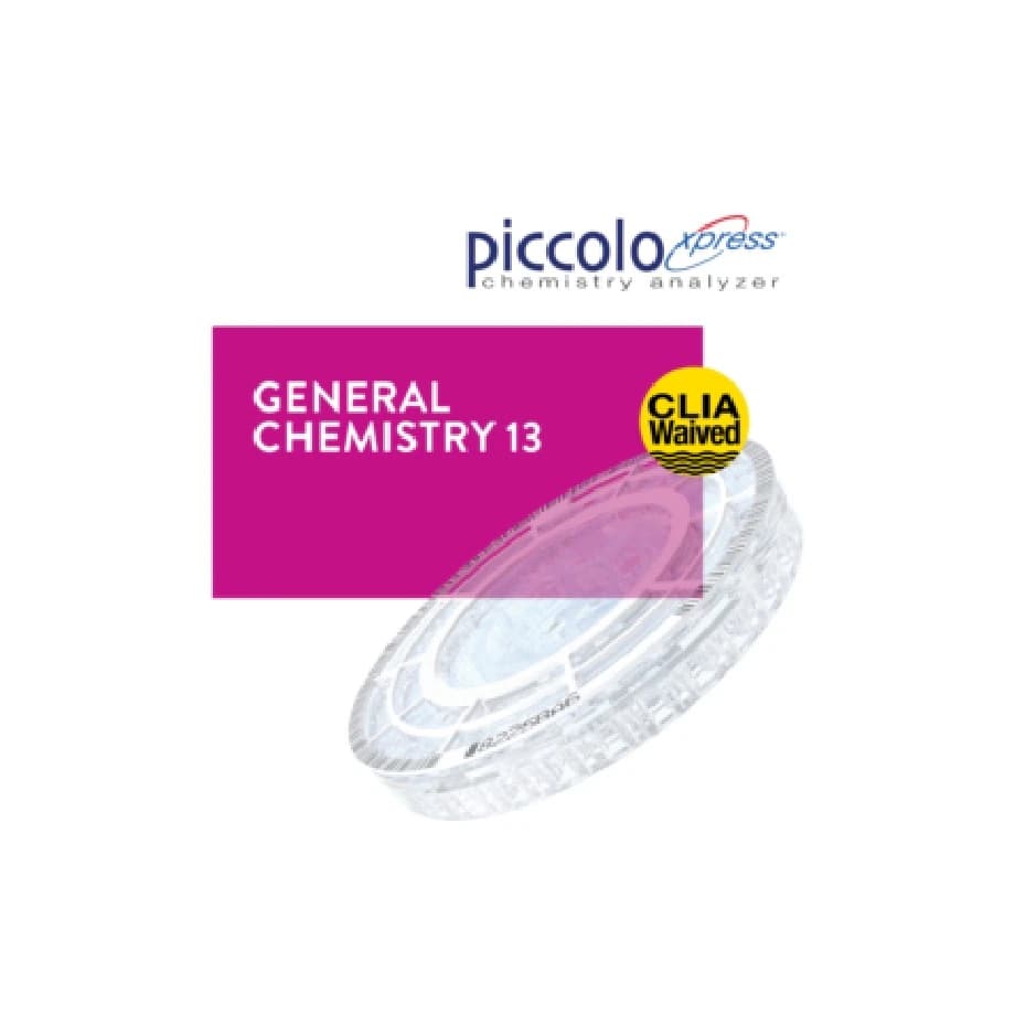 Piccolo Xpress General Chemistry 13 Reagent Disc, CLIA Waived, 10/Box - Piccolo Reagent Gen Chem 13 - Image 1