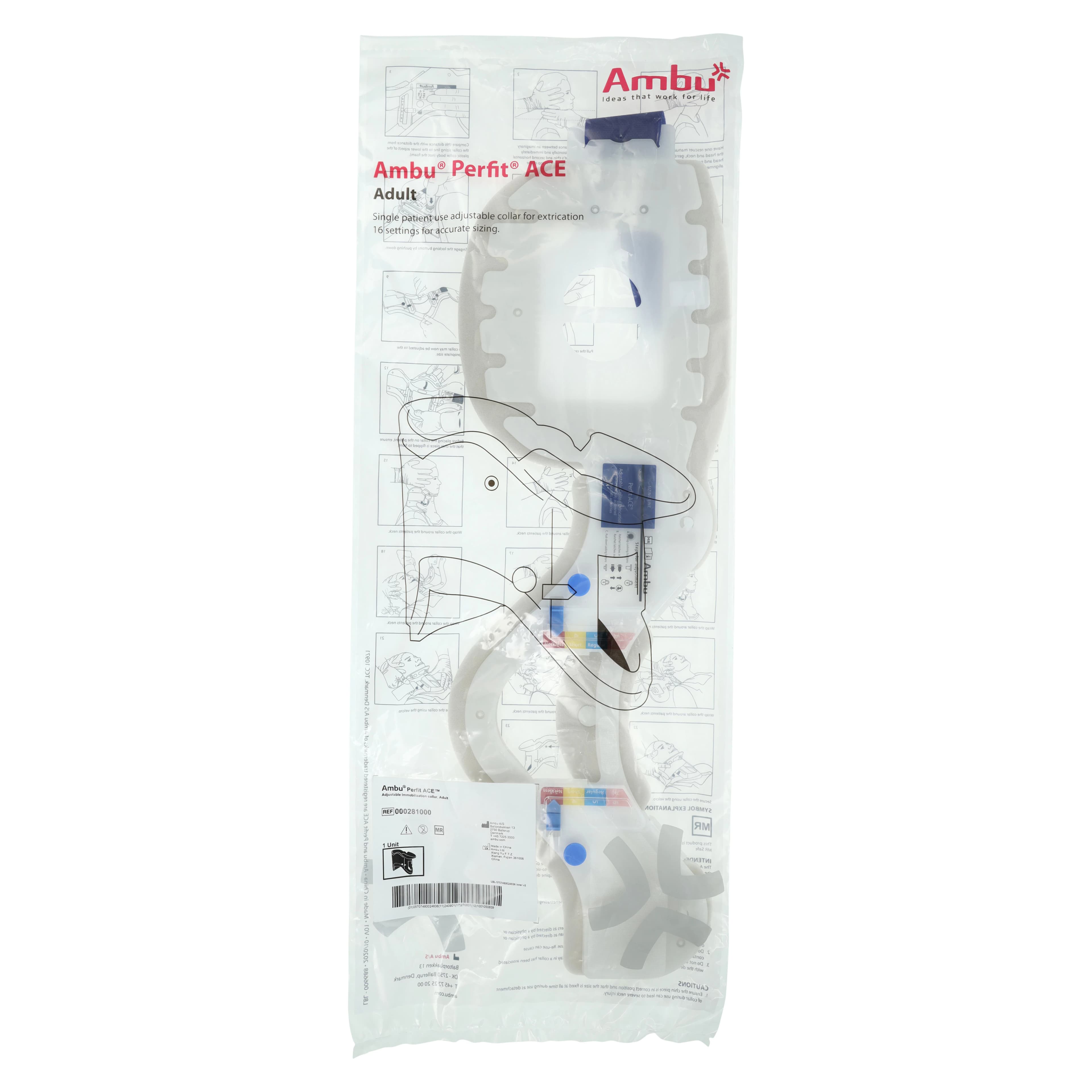 Ambu Perfit ACE Extrication Collar, Adult, One Size, Polyethylene thumbnail 4