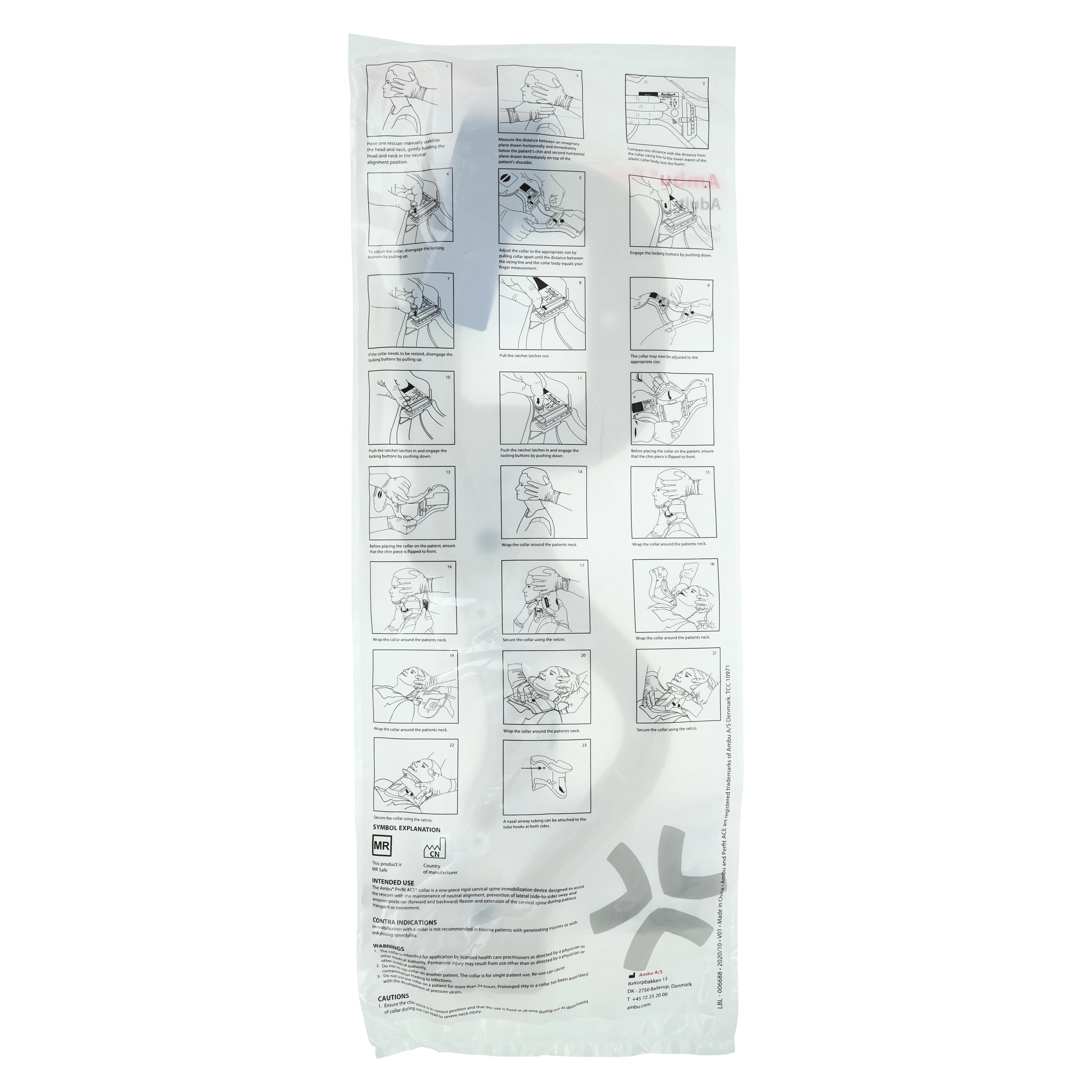 Ambu Perfit ACE Extrication Collar, Adult, One Size, Polyethylene thumbnail 5