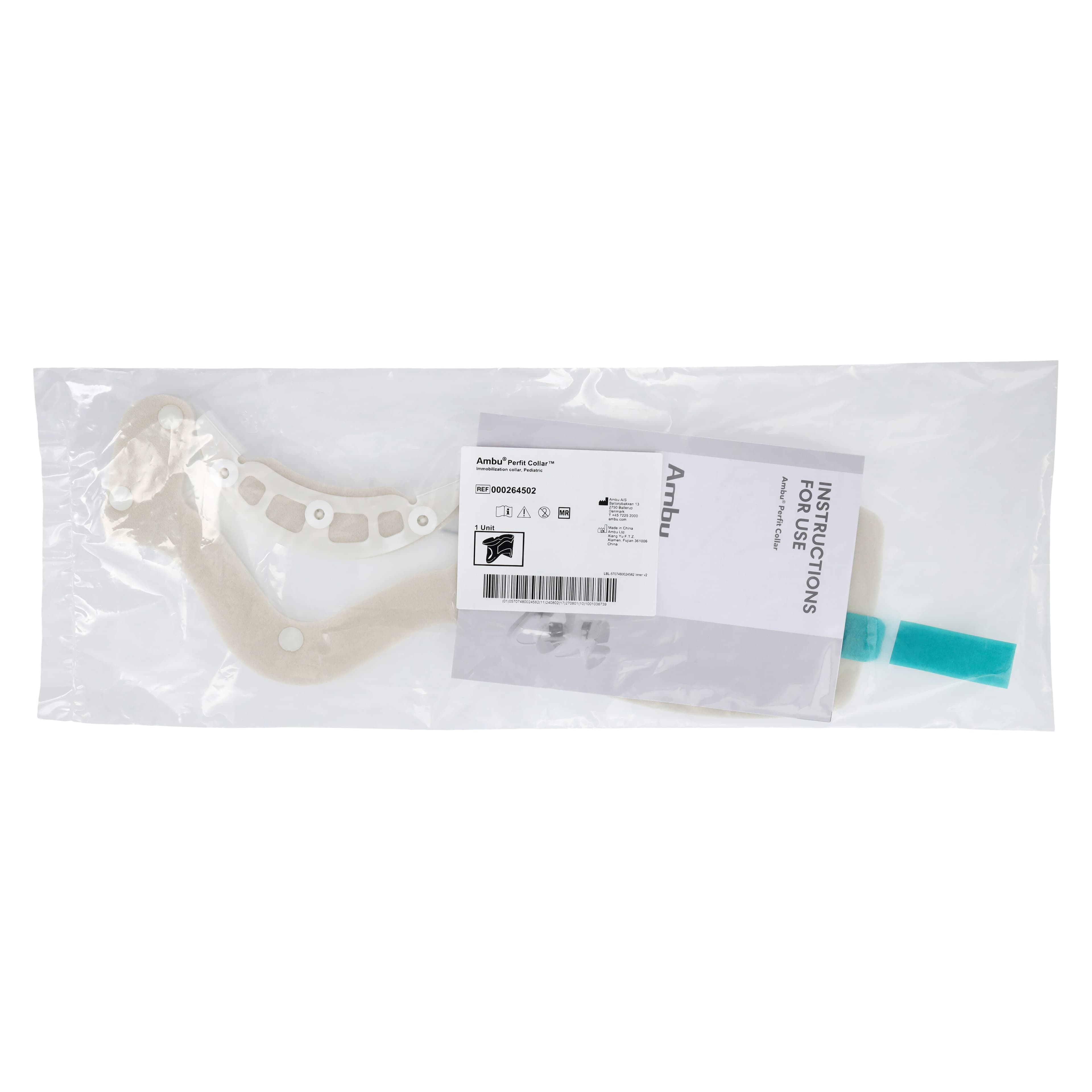 Ambu Perfit Extrication Collar, Pediatric, Size 2, Green, Polyethylene thumbnail 4