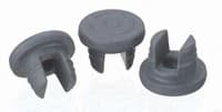 Wheaton 2-Leg Lyophilization Bottle Stopper, Gray Rubber, 20mm, Durometer 46, 1000/Case - Stopper 2 Leg Gray - Image 1