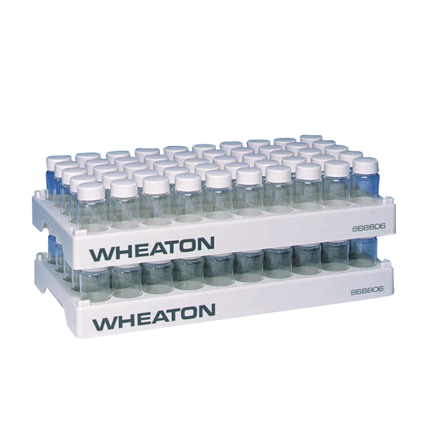 Wheaton Vial Rack, Polypropylene, White, 50 Positions, 28.1 mm Open ID, 5/Case thumbnail 2