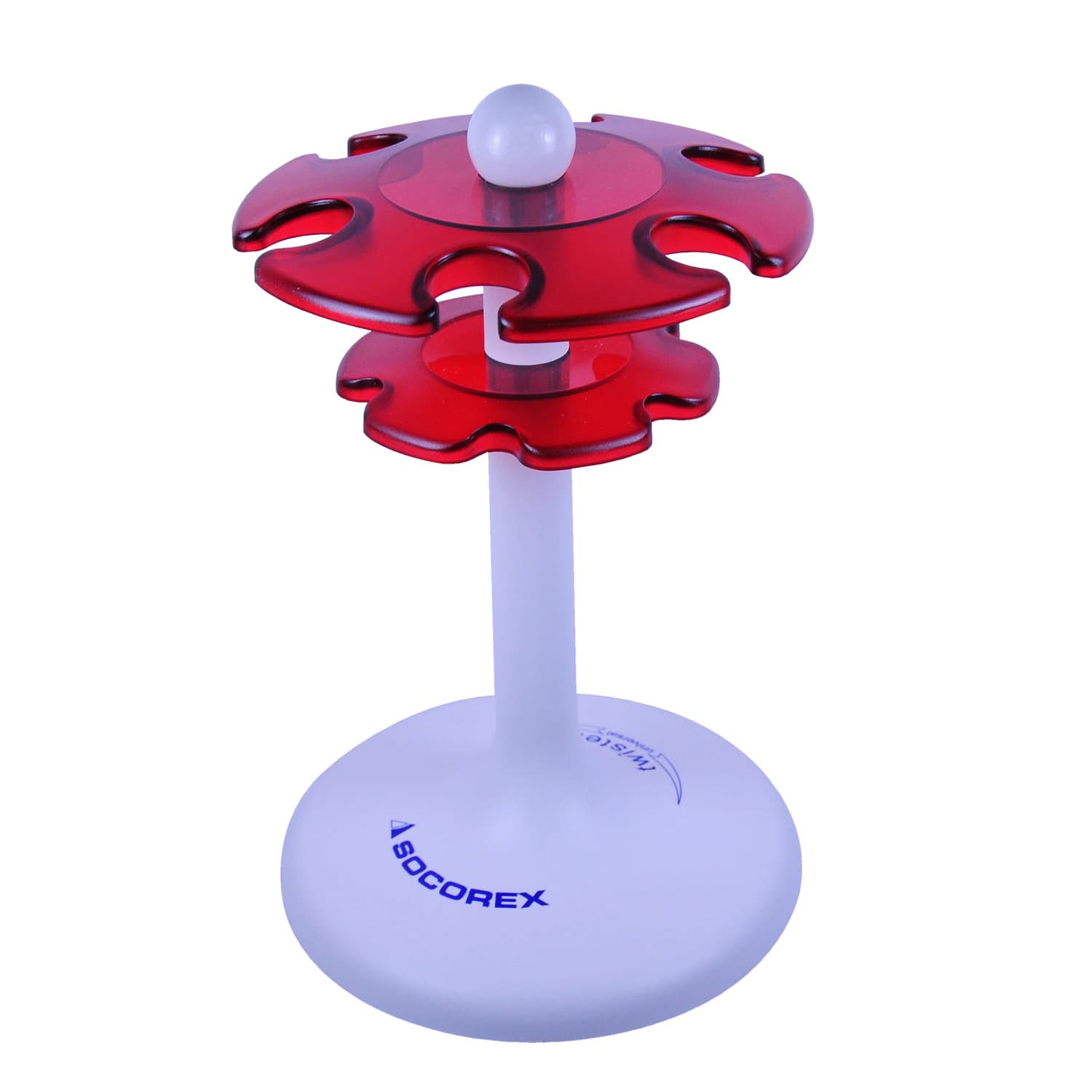 Twister Pipette Stand, 6-Place, Red, Model 336 - Pipette Stand Red - Image 1