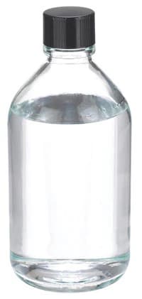 Wheaton Media Bottle, Borosilicate Glass, Rubber-Lined Phenolic Cap, Clear, 500mL, 24/Pk - Bottle Media 500mL Rub Lnr - Image 1