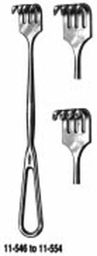 Volkman Retractor, Blunt 3-Prong, 8-3/4" Stainless Steel, Each - Retractor Volkman Blunt 3Prg - Image 1
