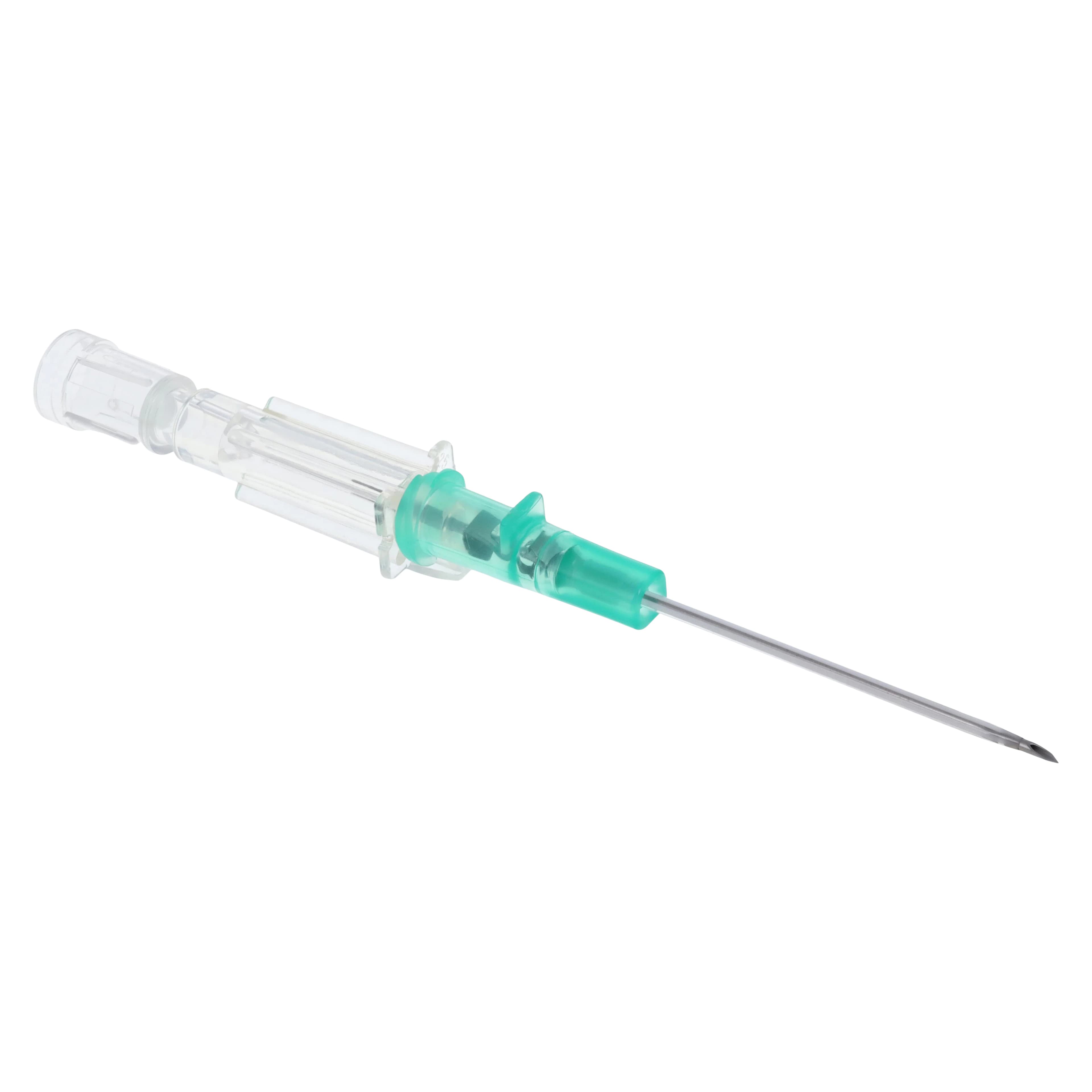 Introcan Safety IV Catheter, 18 Gauge, 1-1/4", Teflon, Non-DEHP/Non-PVC, Sterile, Green, Straight, 50/Box thumbnail 2