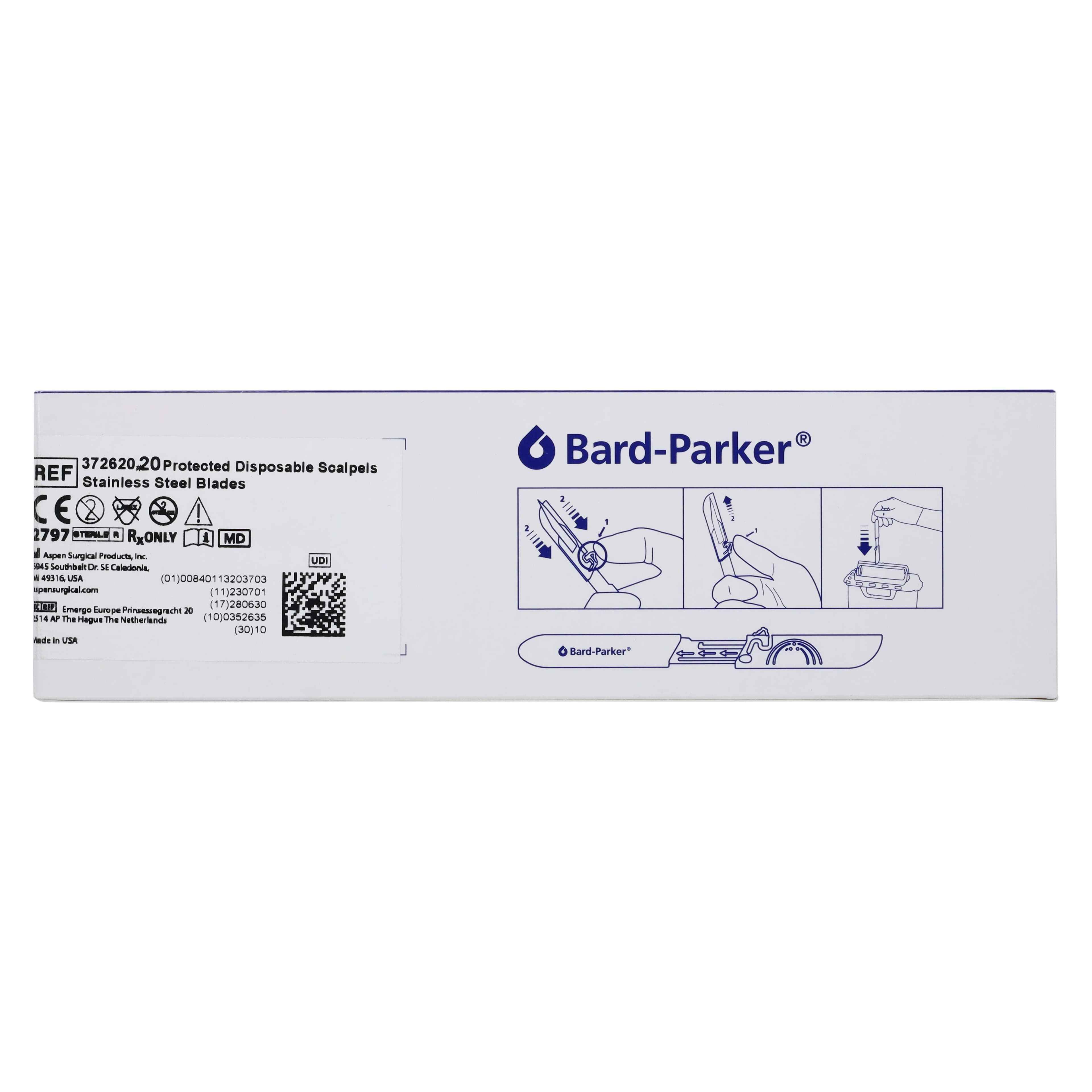 Bard-Parker Disposable Safety Surgical Scalpel #20, Plastic/Stainless Steel, Sterile thumbnail 4