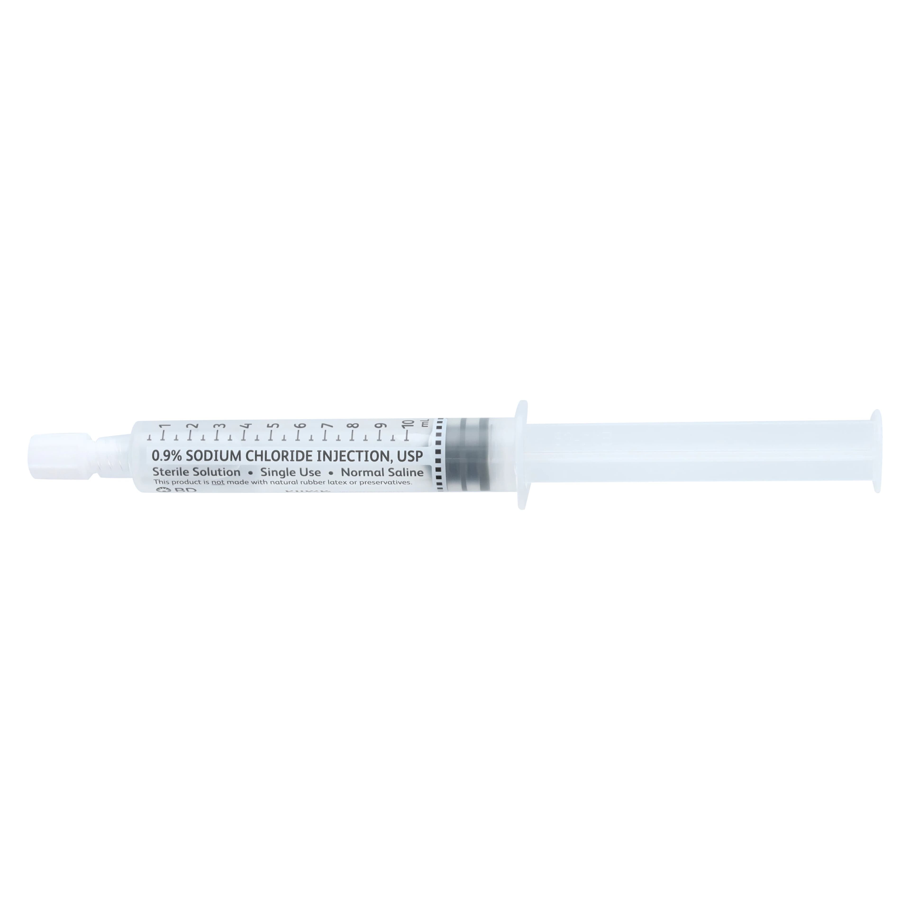 BD PosiFlush Saline IV Flush Syringe, 0.9% Sodium Chloride, 10 mL, 30/Package thumbnail 3
