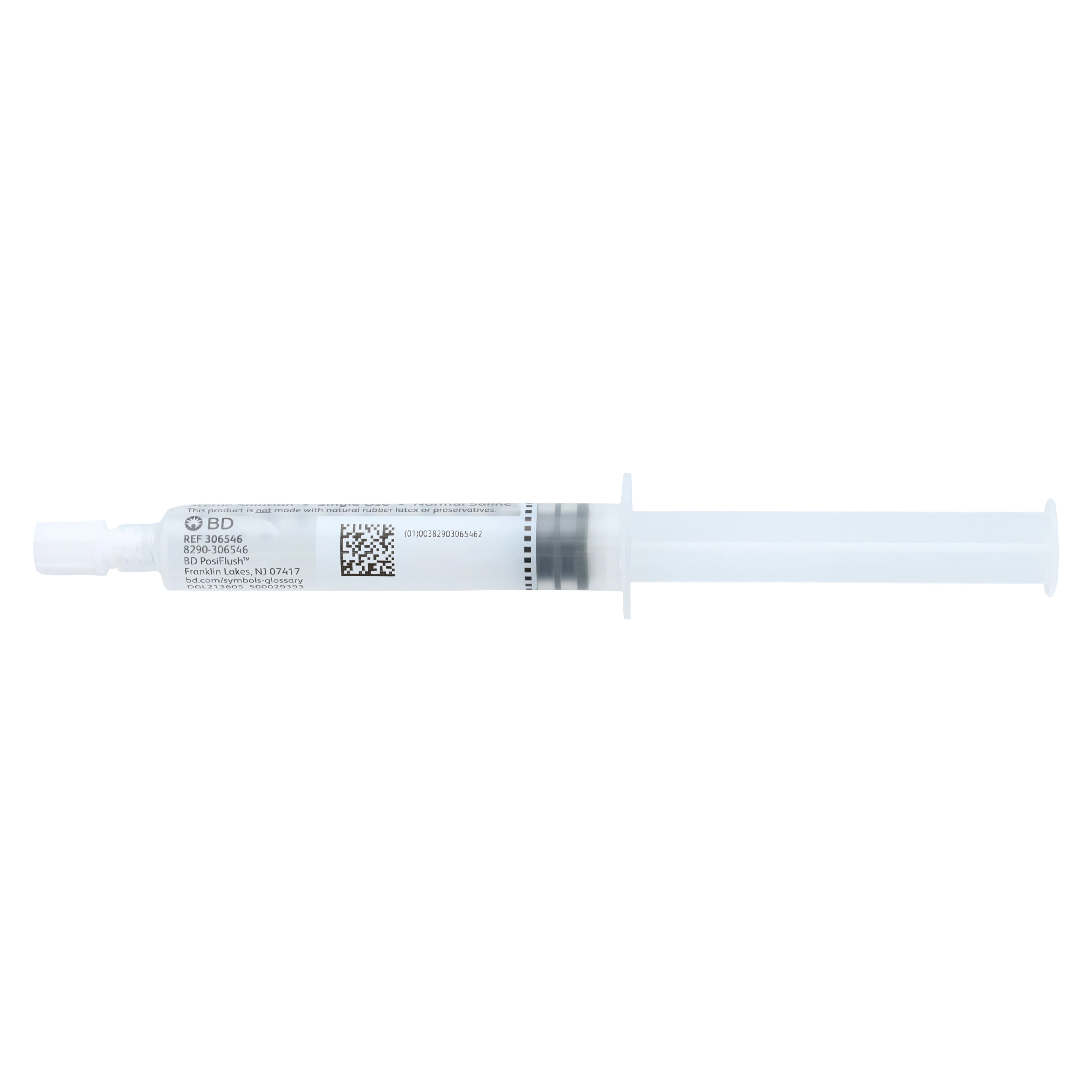 BD PosiFlush Saline IV Flush Syringe, 0.9% Sodium Chloride, 10 mL, 30/Package thumbnail 4