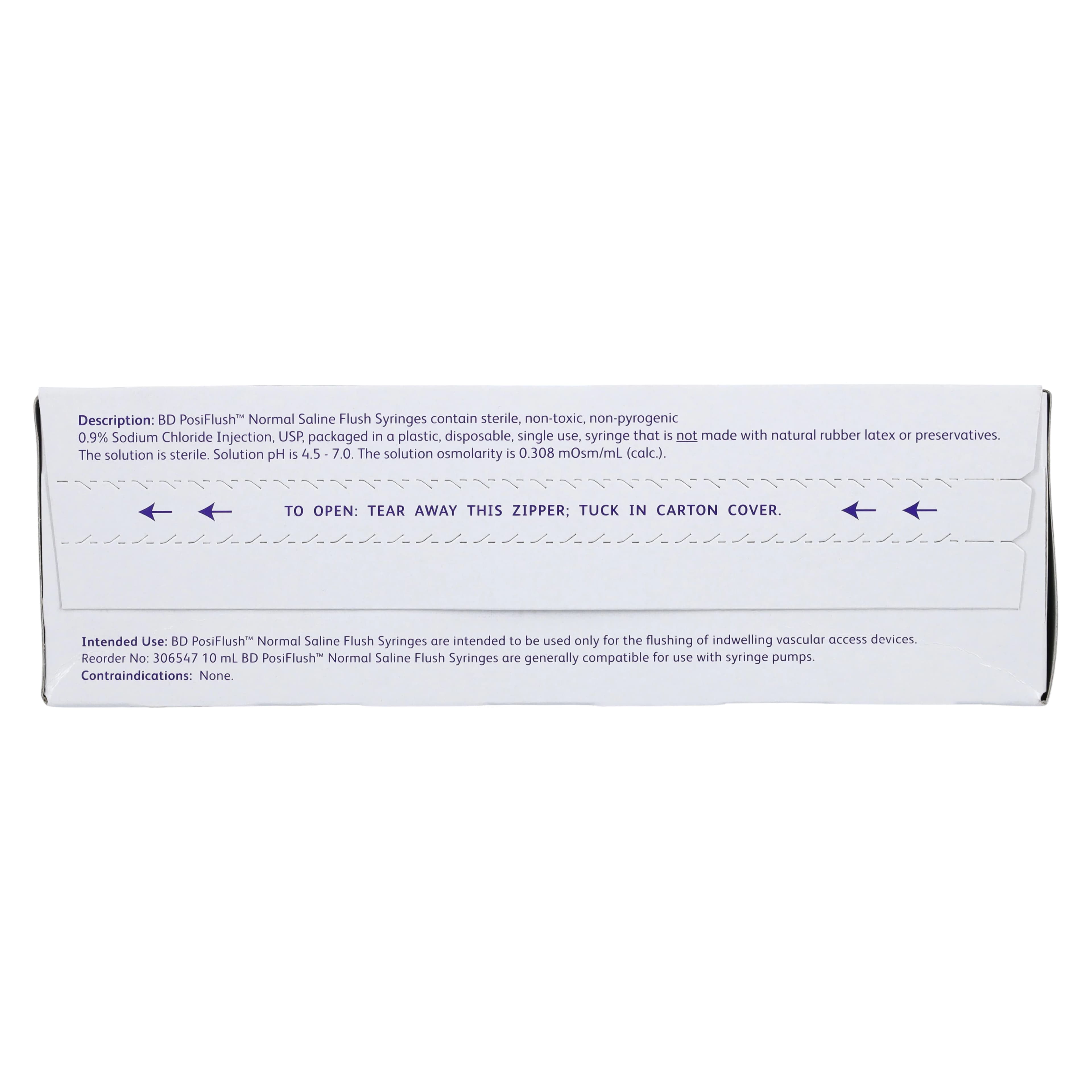 BD PosiFlush Saline IV Flush Syringe, 0.9% Sodium Chloride, 10 mL, 30/Package thumbnail 6