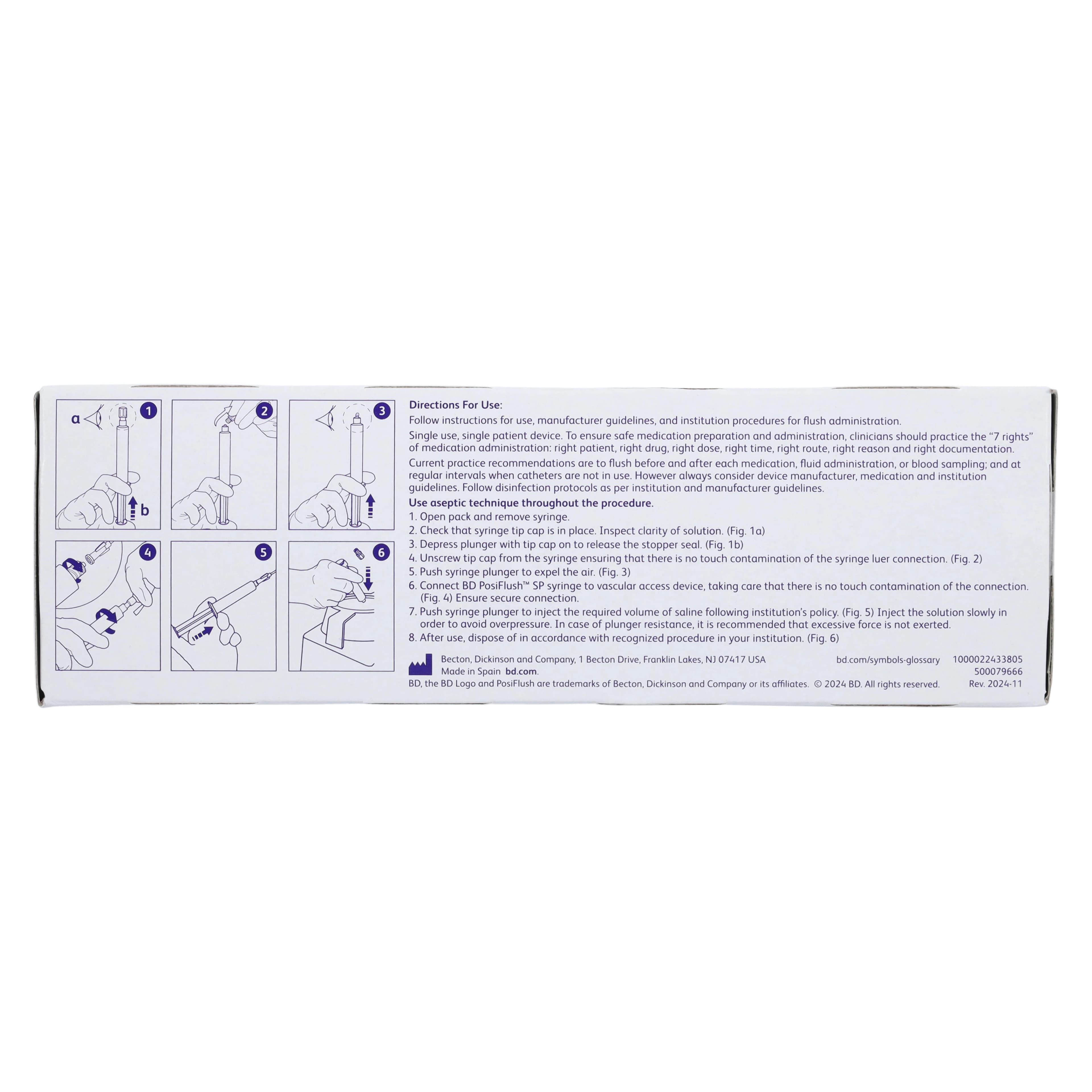 BD PosiFlush Saline IV Flush Syringe, 0.9% Sodium Chloride, 10 mL, 30/Package thumbnail 7
