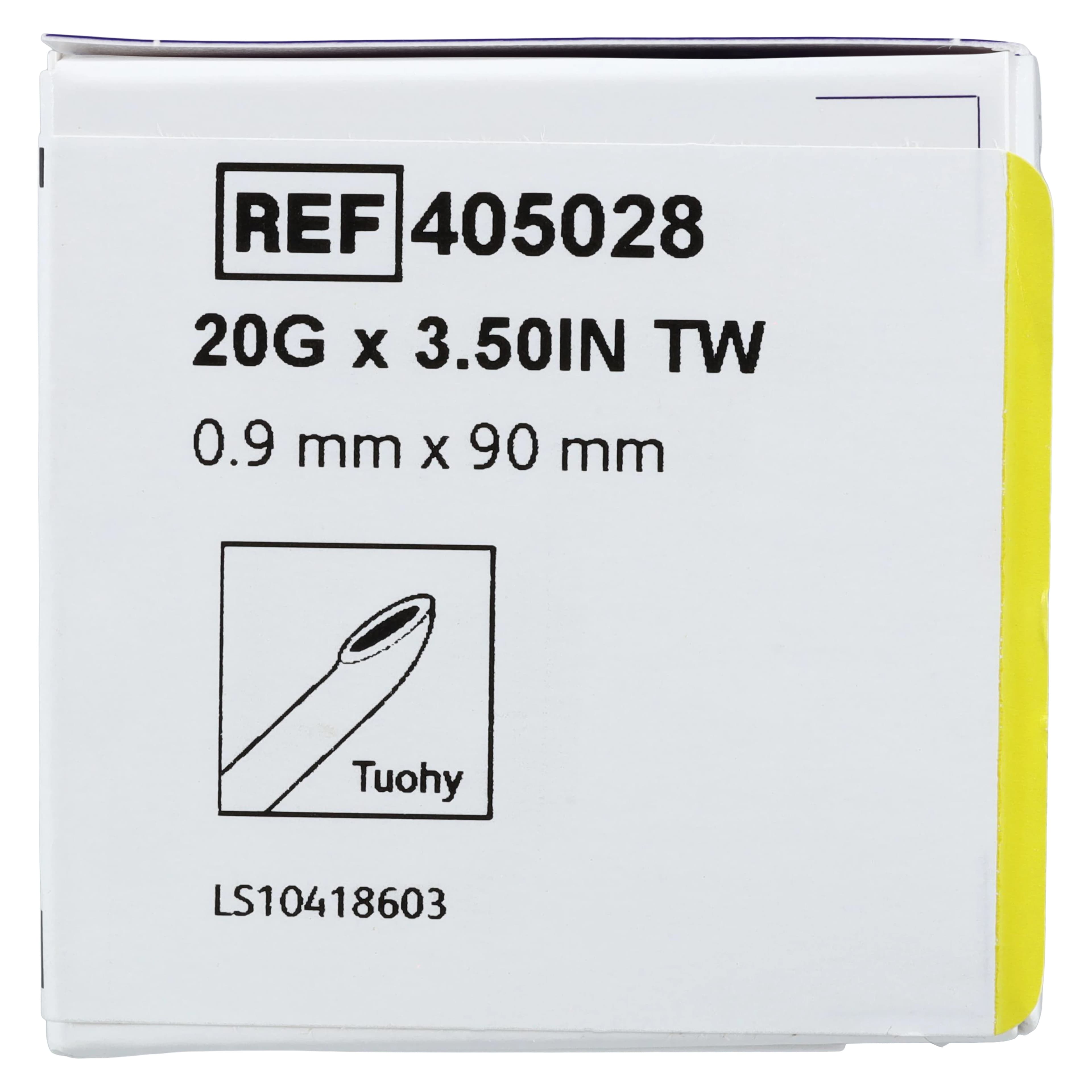 Becton-Dickinson Perisafe Tuohy Epidural Needle, 20G, 3-1/2", Sterile thumbnail 4