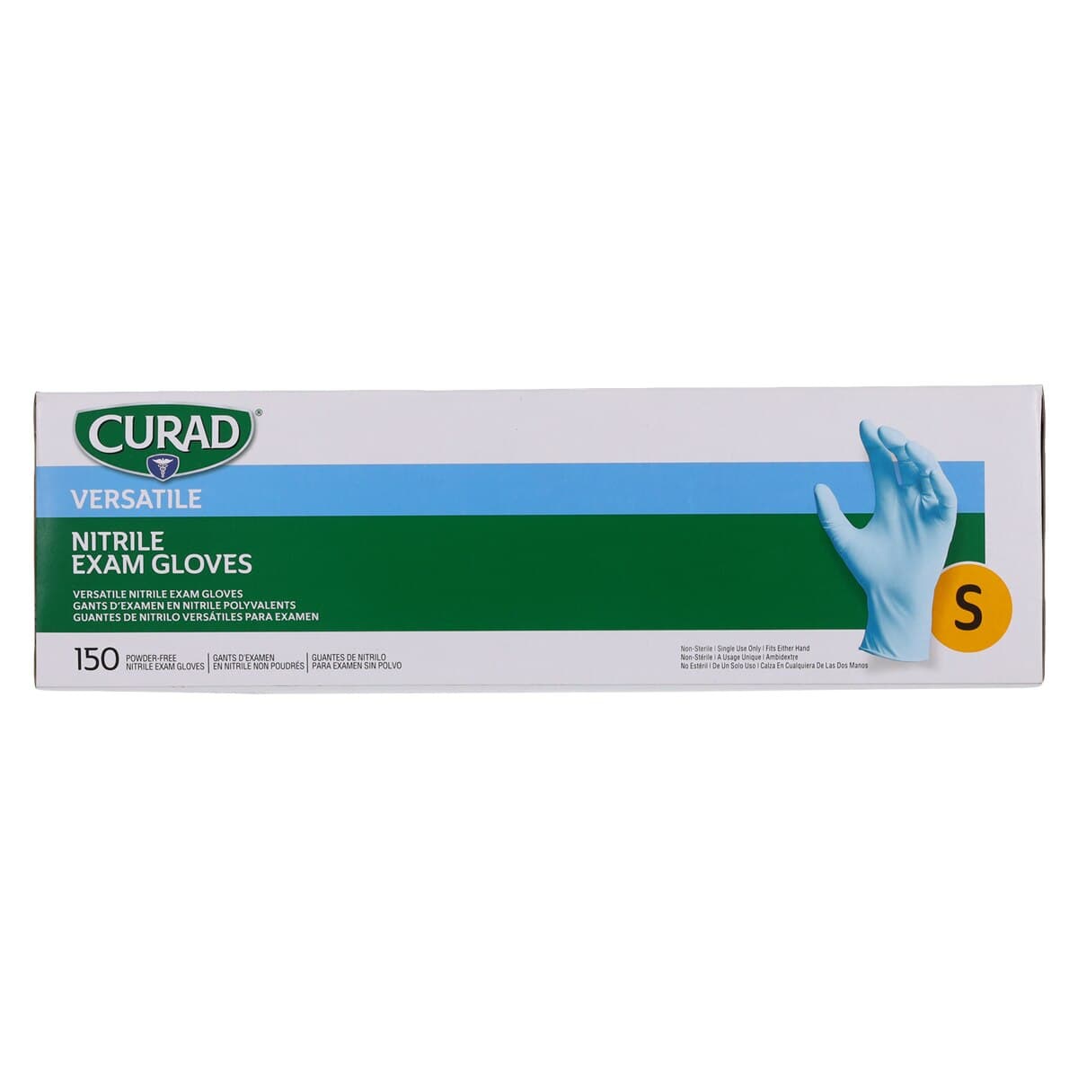 Curad PF Nitrile Examination Gloves, Powder Free, Non-Sterile, Small, Blue thumbnail 7