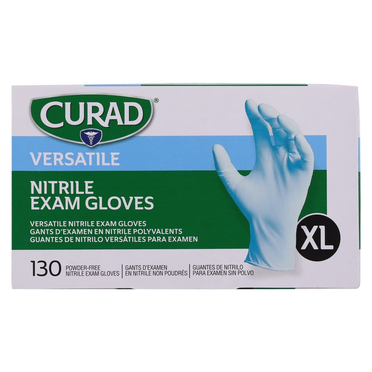 Curad PF Nitrile Examination Gloves, Powder Free, Non-Sterile, X-Large, Blue, Chemo Tested thumbnail 5